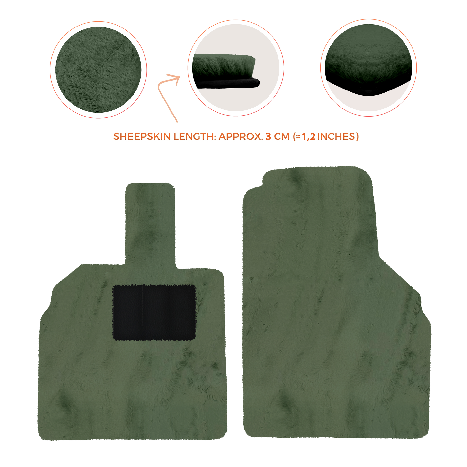 Luxury Sheepskin Floor Mats for Lamborghini Urus (2018-2026)