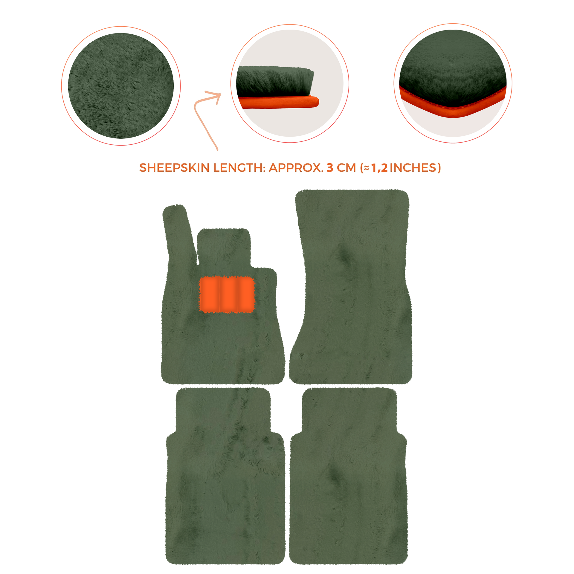 Luxury Sheepskin Floor Mats for Mercedes-Benz G-Class W463 (2018-2023)