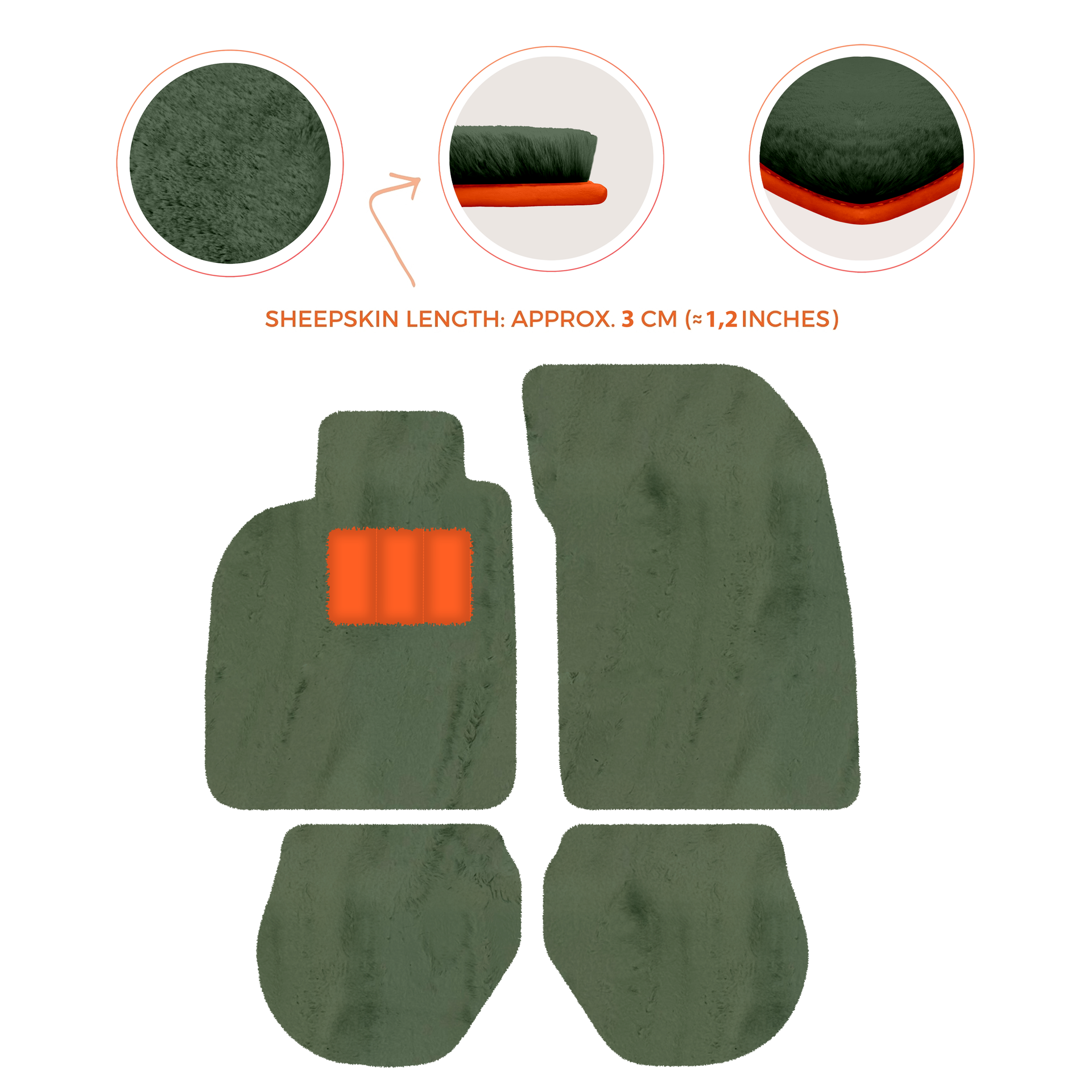 Customizable Leather Floor Mats with Hex Pattern for Porsche 911 - 993 (1994-1998) - AutoWin