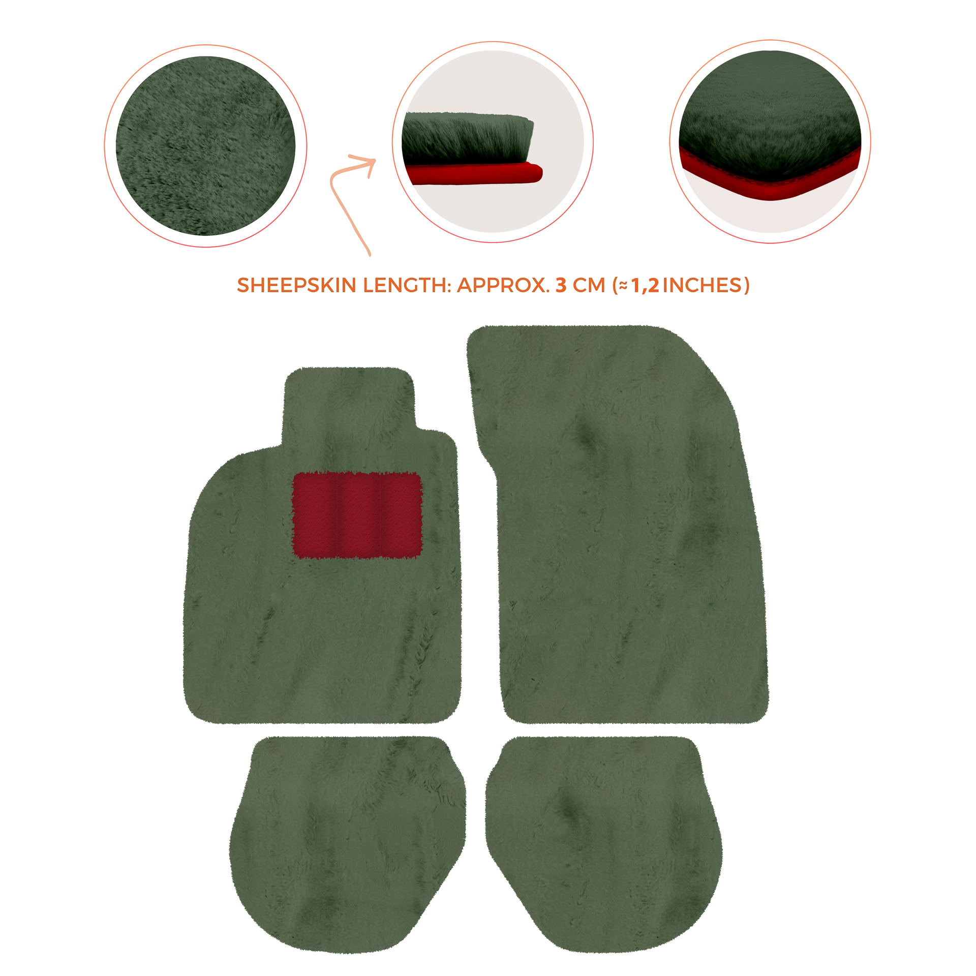 Customizable Leather Floor Mats with Hex Pattern for Porsche 911 - 993 (1994-1998) - AutoWin