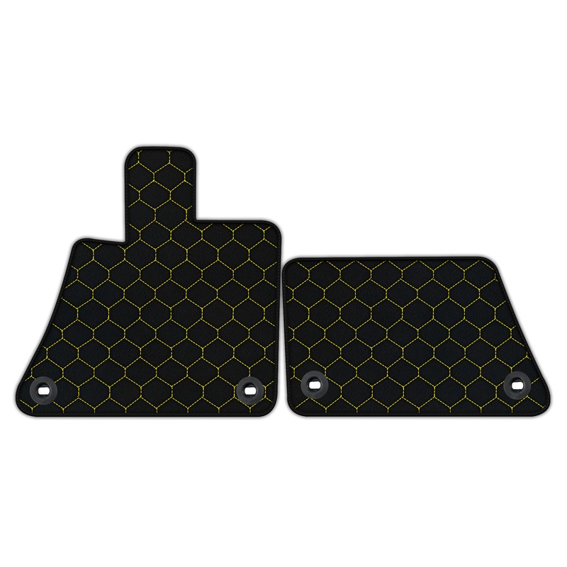 Customizable Leather Floor Mats with Hex Pattern for Bugatti Veyron (2005-2015)