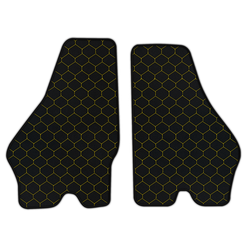 Customizable Leather Floor Mats with Hex Pattern for Lamborghini Jalpa (1981-1988)