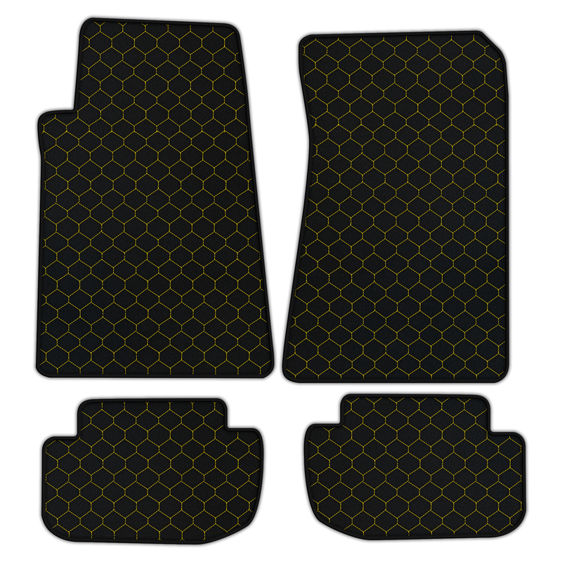 Customizable Leather Floor Mats with Hex Pattern for Aston Martin DBS (2007-2012) Coupe