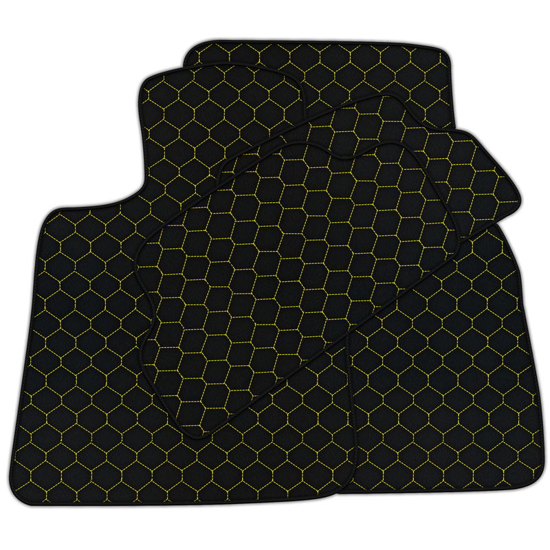 Customizable Leather Floor Mats with Hex Pattern for Mini Clubman F54 (2019-2023)