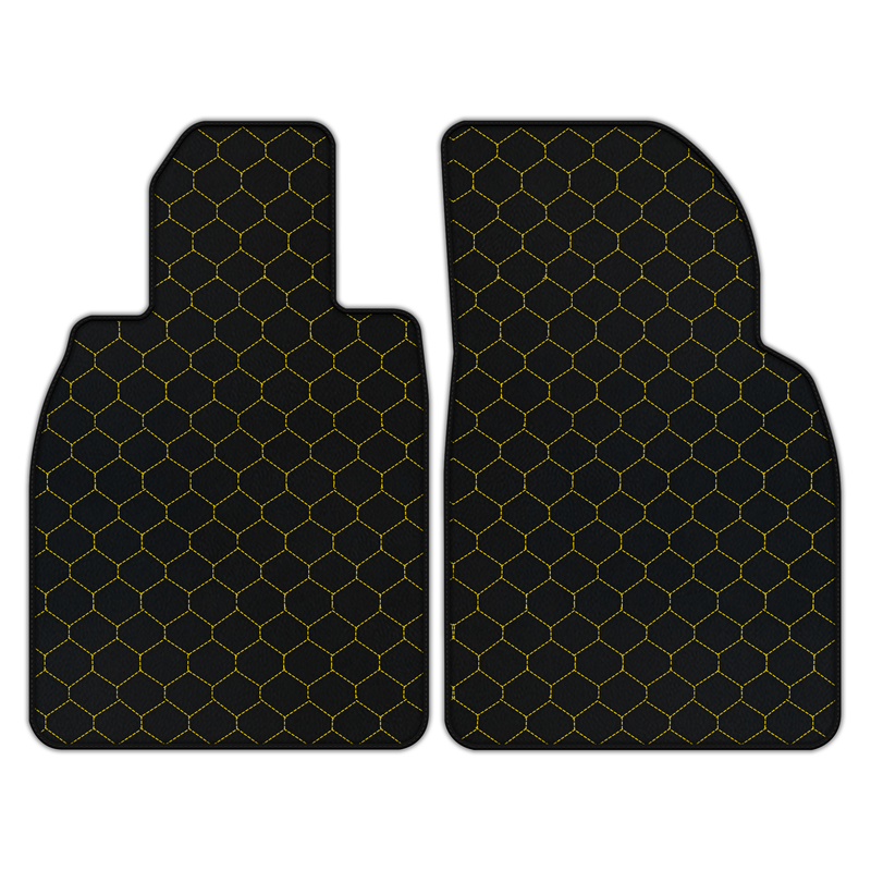 Customizable Leather Floor Mats with Hex Pattern for Porsche 718 Boxster (2016-2023)