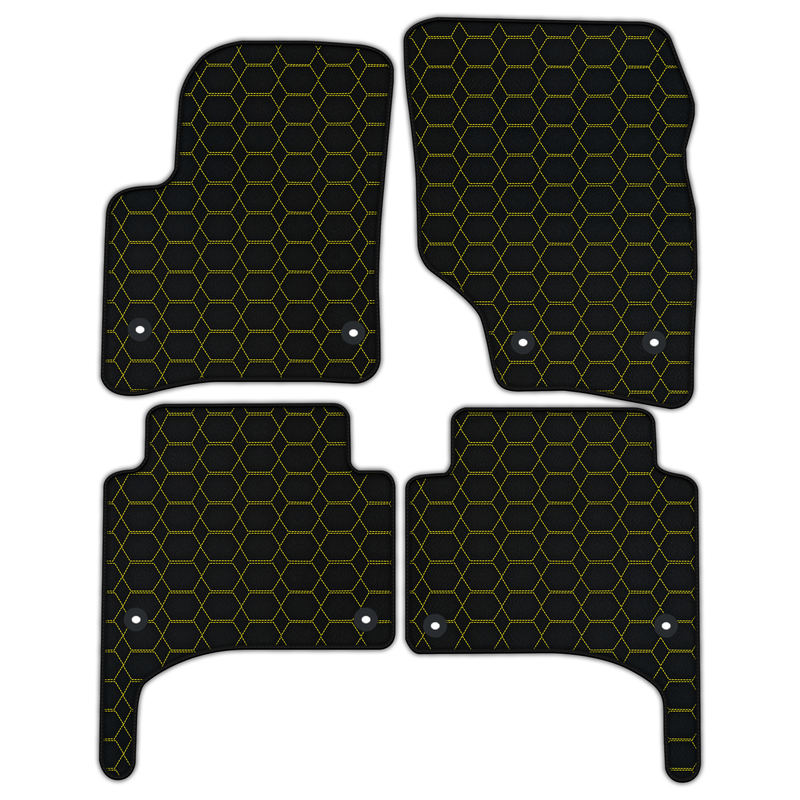 Customizable Leather Floor Mats with Hexagon Hex Pattern for Porsche Porsche Cayenne (2003-2010)