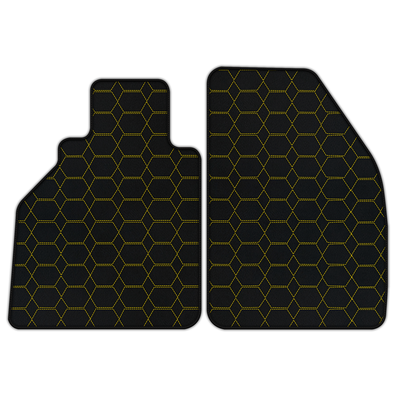 Customizable Leather Floor Mats with Hexagon Hex Pattern for Porsche 986 Boxster (1996-2004)