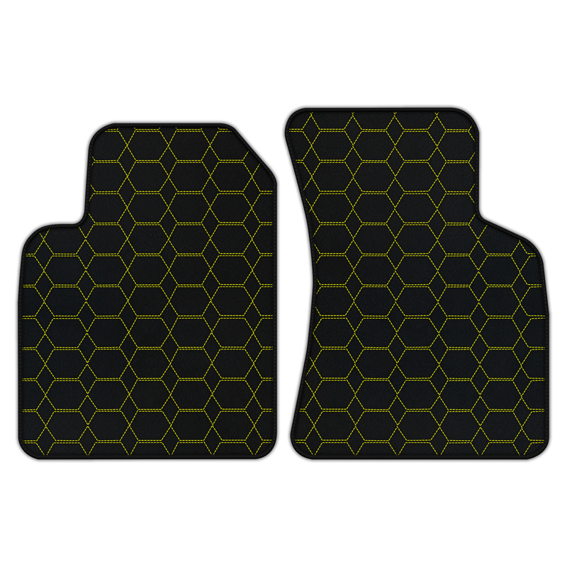 Customizable Leather Floor Mats with Hexagon Hex Pattern for Audi TT MK1 Coupe (1998-2006)