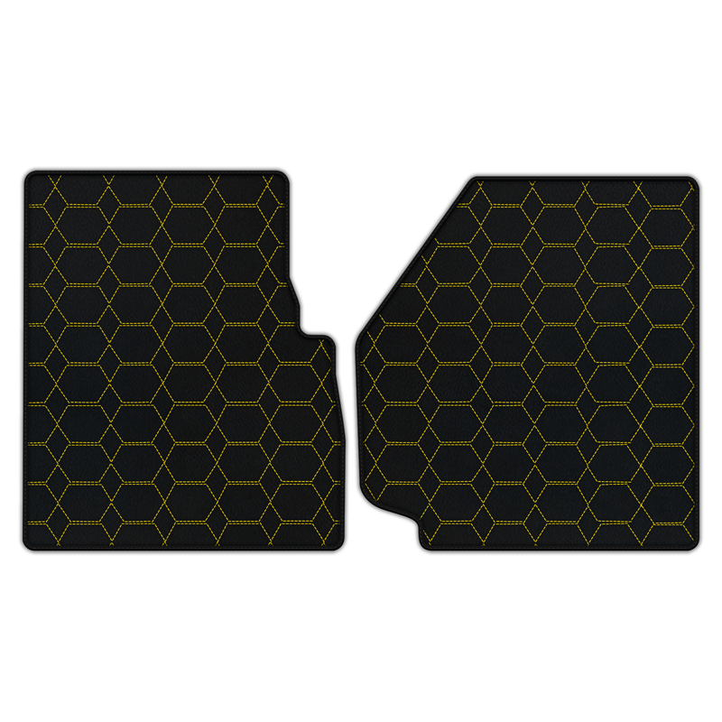 Customizable Leather Floor Mats with Hexagon Hex Pattern for Land Rover Defender 90 (2007-2020)