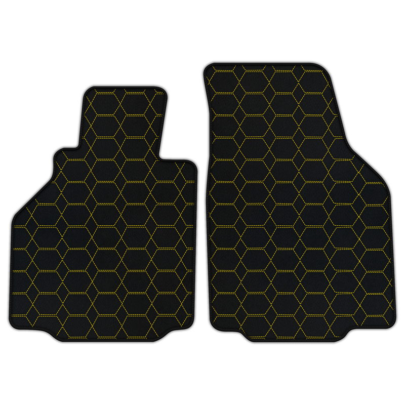 Customizable Leather Floor Mats with Hexagon Hex Pattern for Porsche 911 GT3 RS (996) 2003–2004