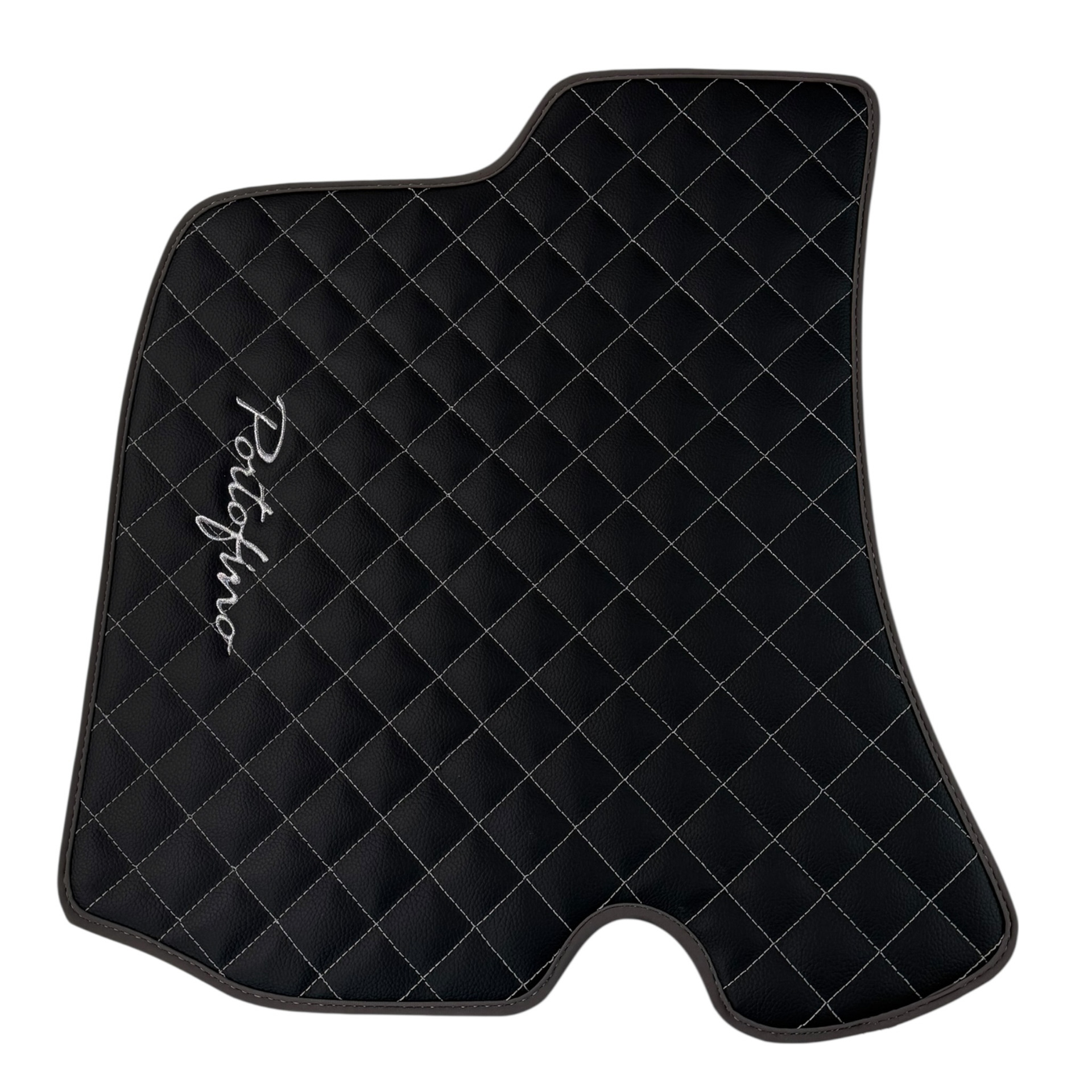 Premium Black Leather Floor Mats for Ferrari Portofino 2018-2023