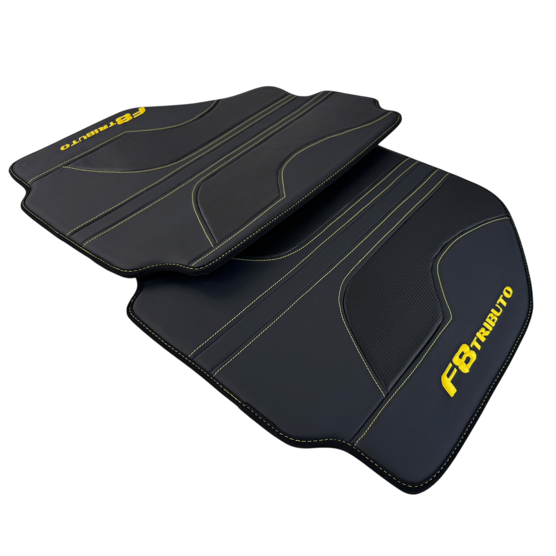 Custom Luxury Leather Floor Mats for Ferrari F8 Spider (2019-2023)