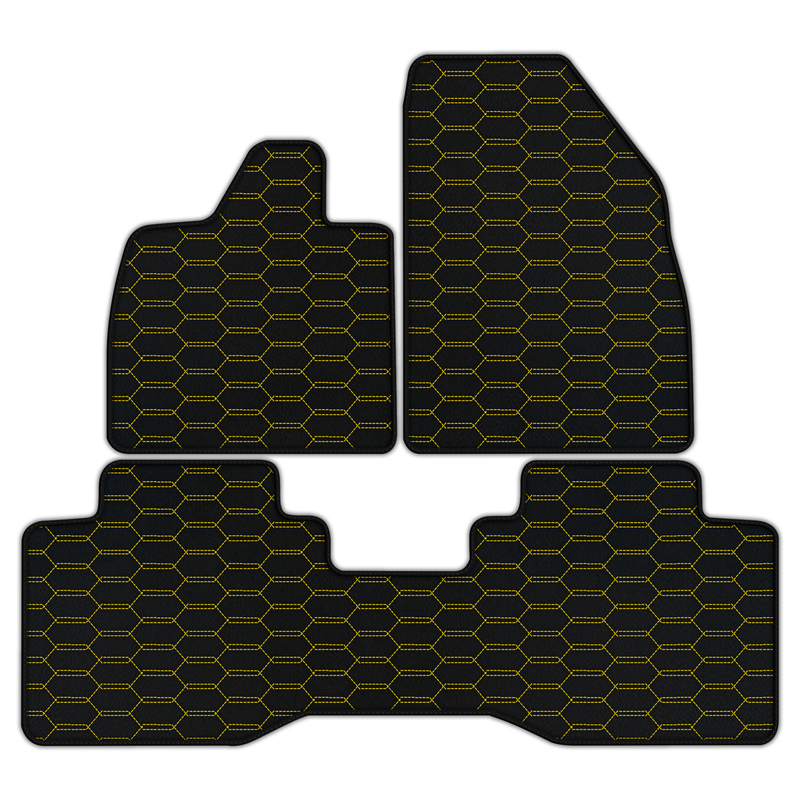 Customizable Leather Floor Mats with Interlaced Hex Pattern for Lotus Eletre (2022-2025)