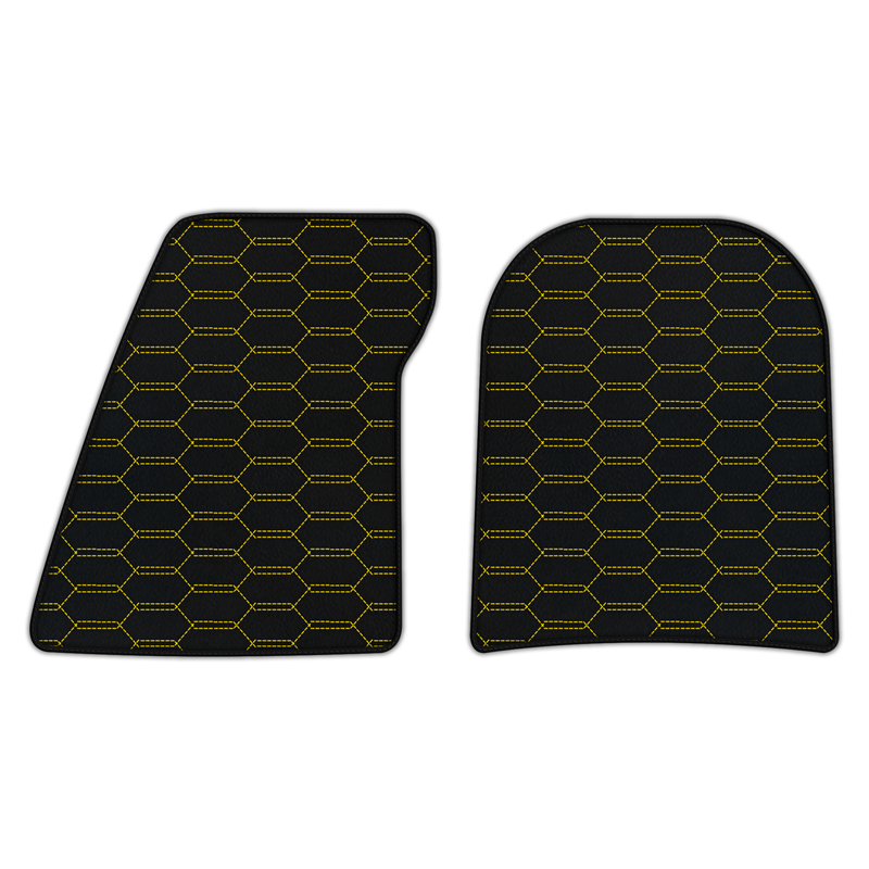 Customizable Leather Floor Mats with Interlaced Hex Pattern for Lotus Evija (2023-2024)