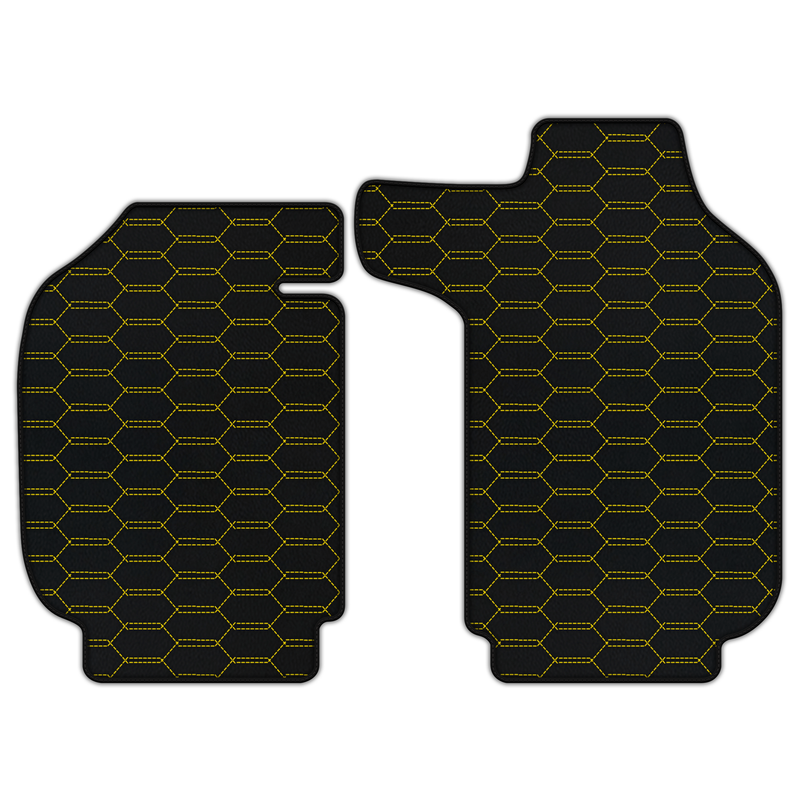 Customizable Leather Floor Mats with Interlaced Hex Pattern for Porsche Classic 911 (1963-1989)