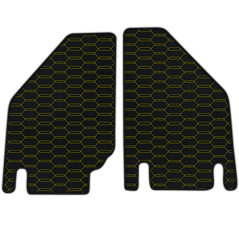 Customizable Leather Floor Mats with Interlaced Hex Pattern for Lamborghini Countach (1974–1990)