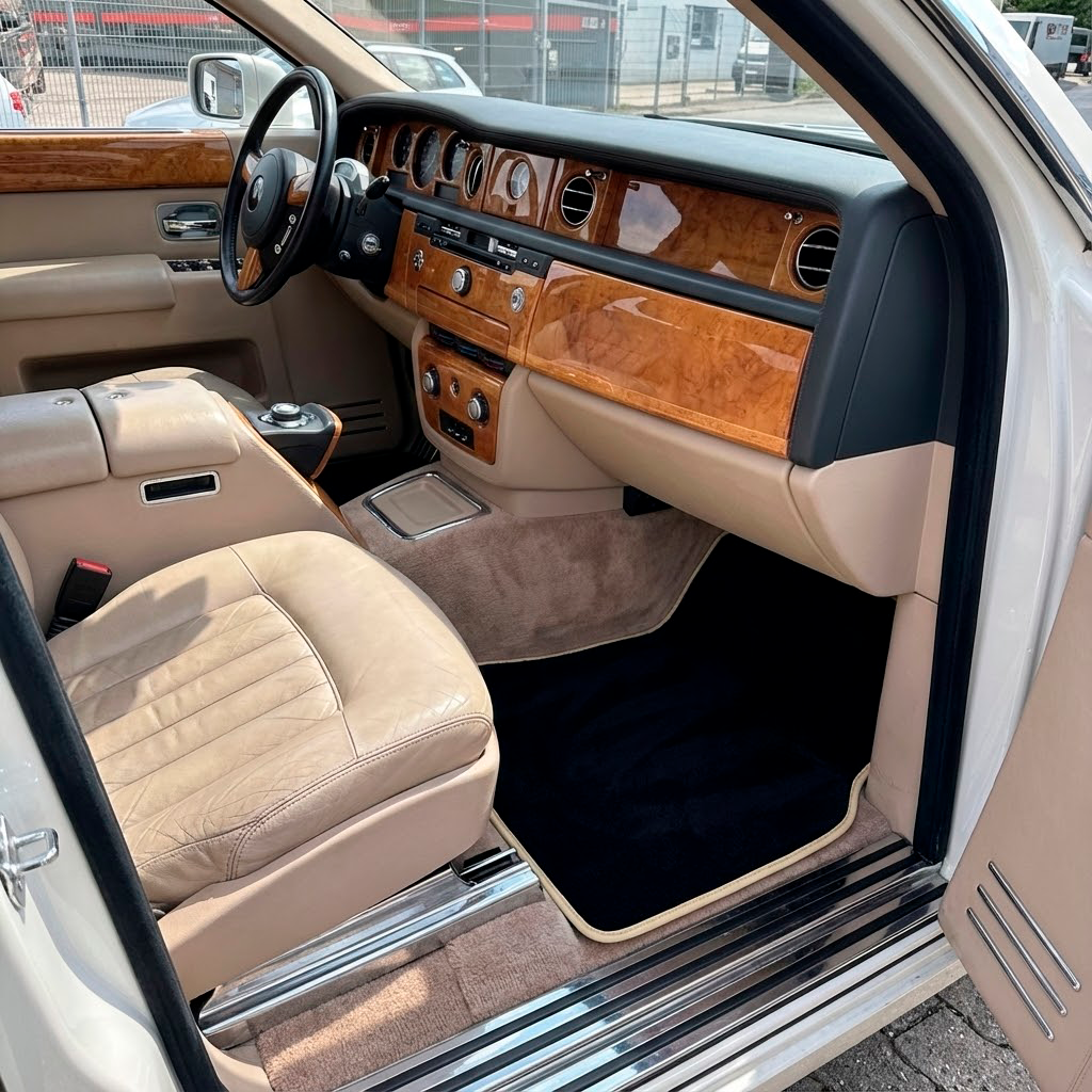 Green Leather Floor Mats for Rolls-Royce Phantom Drophead Coupe (2007-2016) - ER56 Design