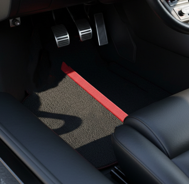 Customizable Leather Floor Mats with Double Diamond Pattern for Lamborghini Countach (1974–1990) - AutoWin