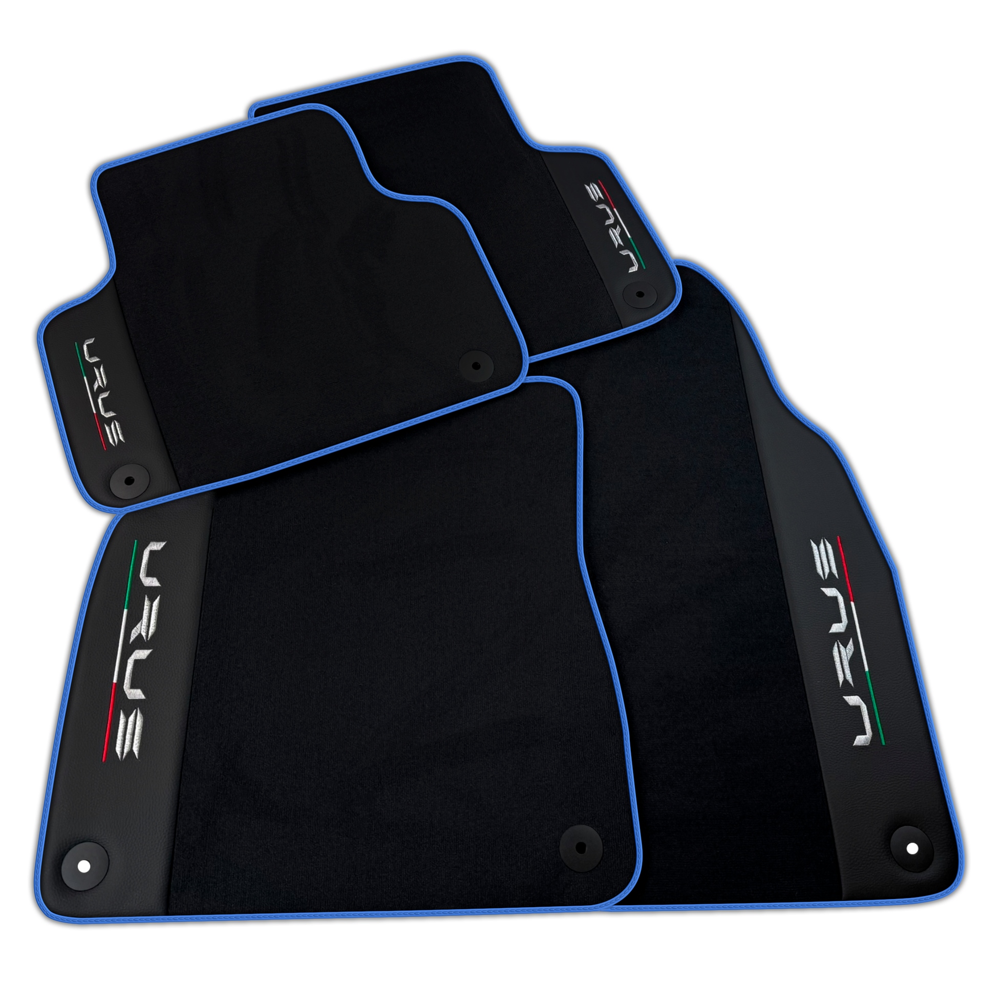 Black Floor Mats for Lamborghini Urus with Leather | Various Trim Colors