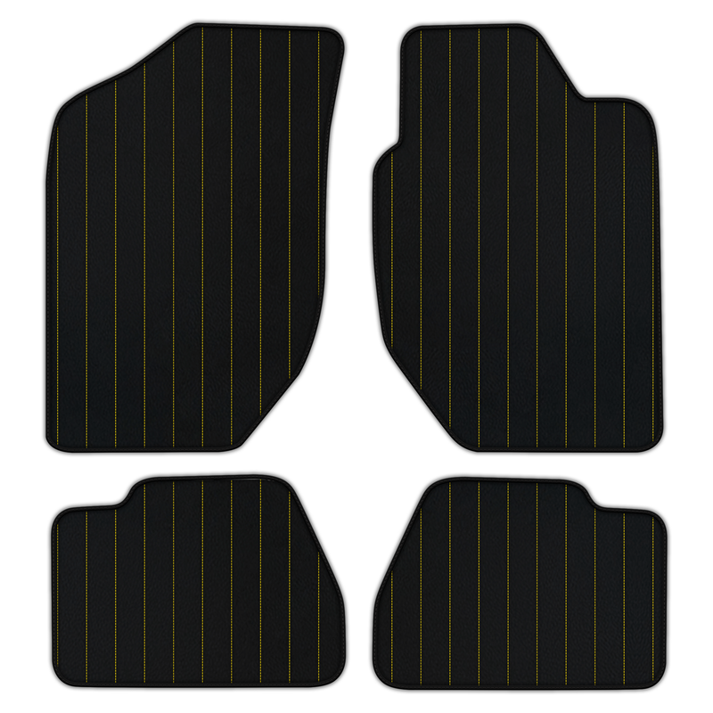 Customizable Leather Floor Mats with Line Pattern for Land Rover Freelander (1997-2003) Automatic/Manual