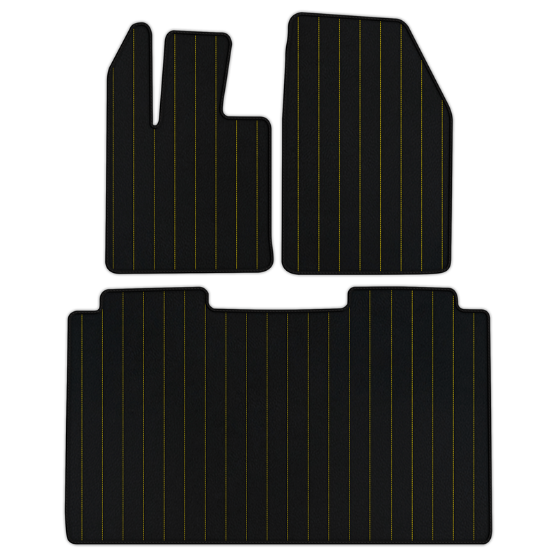 Customizable Leather Floor Mats with Line Pattern for Tesla CyberTruck