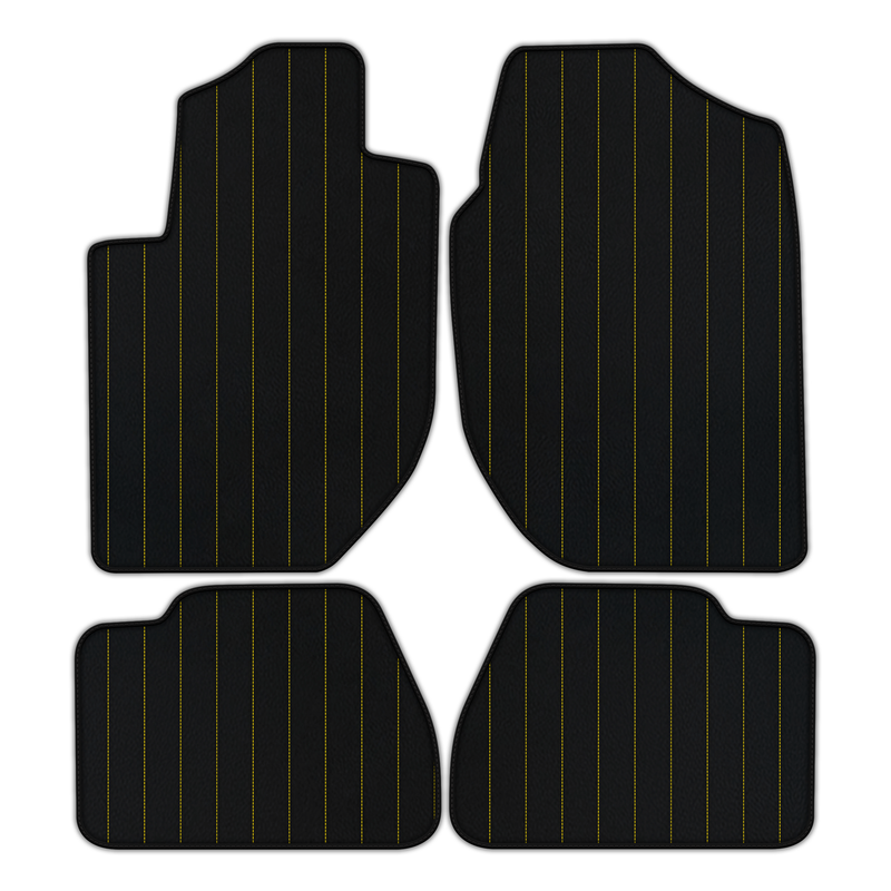 Customizable Leather Floor Mats with Line Pattern for Land Rover Freelander (2003-2007)