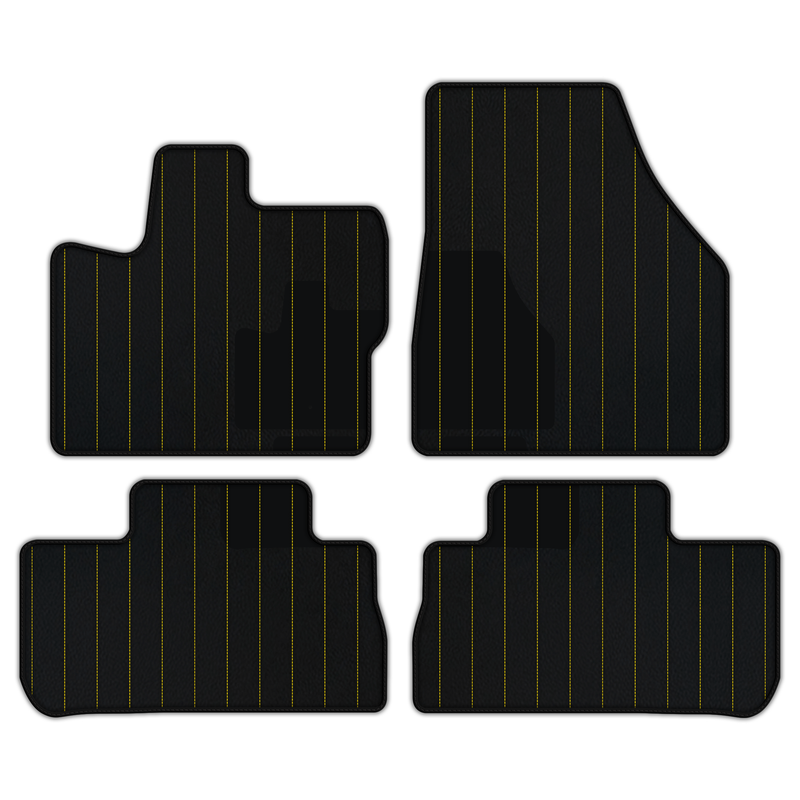 Customizable Leather Floor Mats with Line Pattern for Land Rover Freelander (2007-2012)