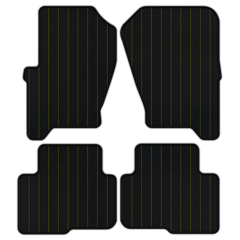 Customizable Leather Floor Mats with Line Pattern for Land Rover Discovery (2004-2009)