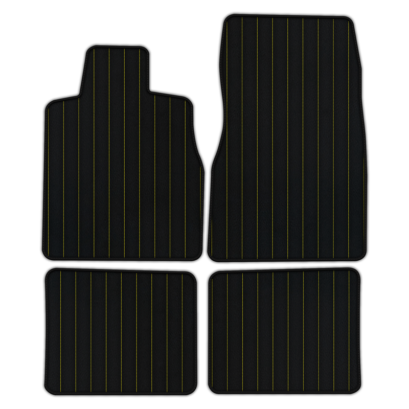 Customizable Leather Floor Mats with Line Pattern for Fisker Karma (2011-2012)