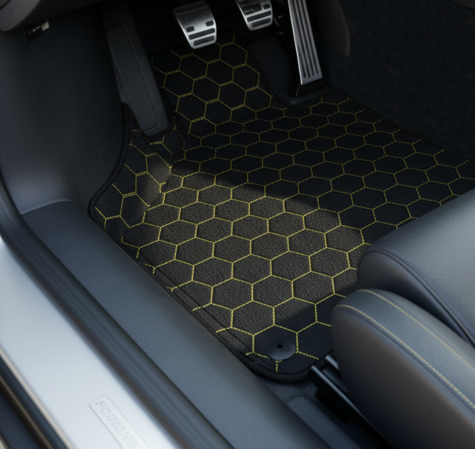 Customizable Leather Floor Mats with Square Pattern for Lamborghini Diablo (1990-2001) - AutoWin