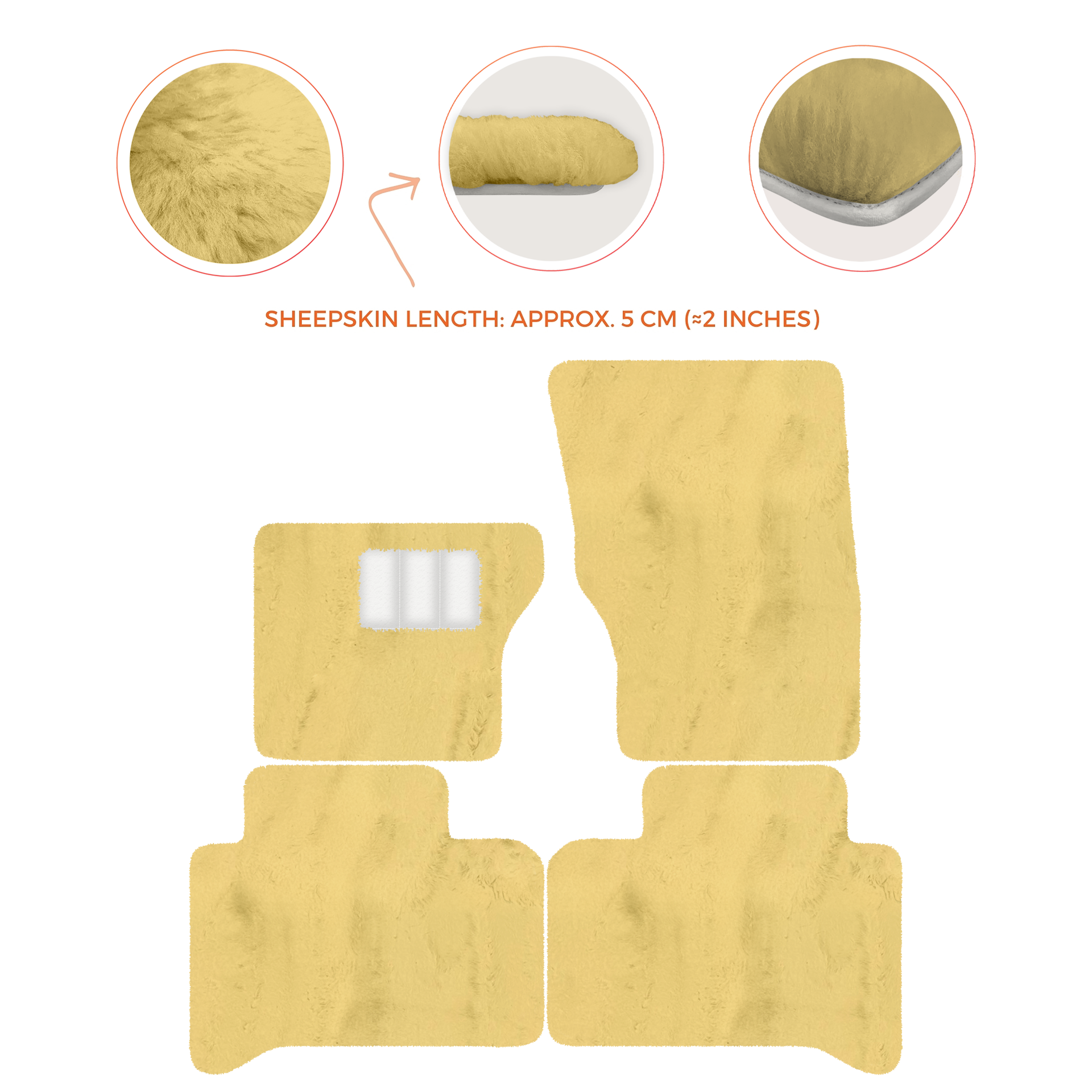 Luxurious Premium Sheepskin Floor Mats for Range Rover (2012-2022)