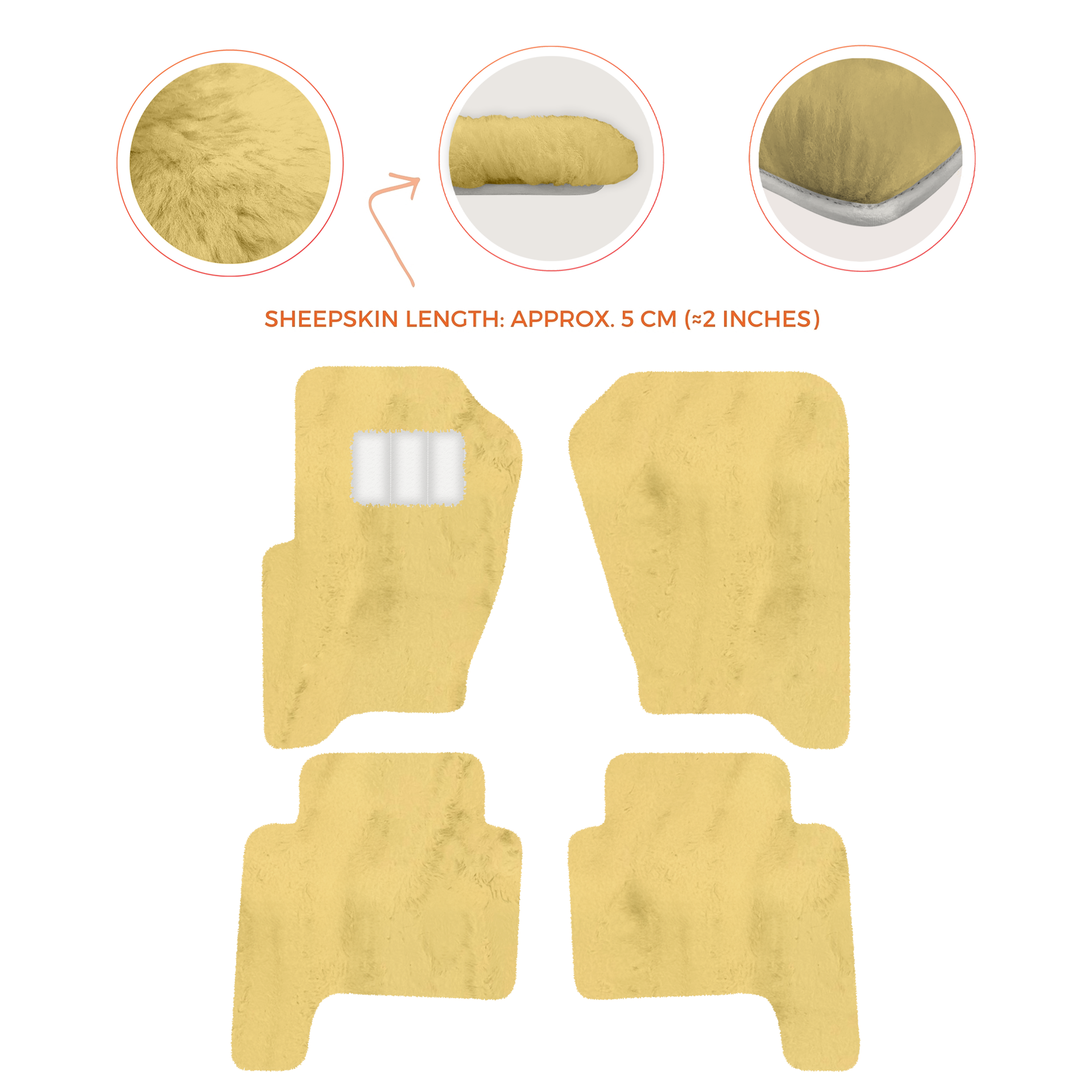 Luxury Sheepskin Floor Mats for Land Rover Discovery (2017-2026)