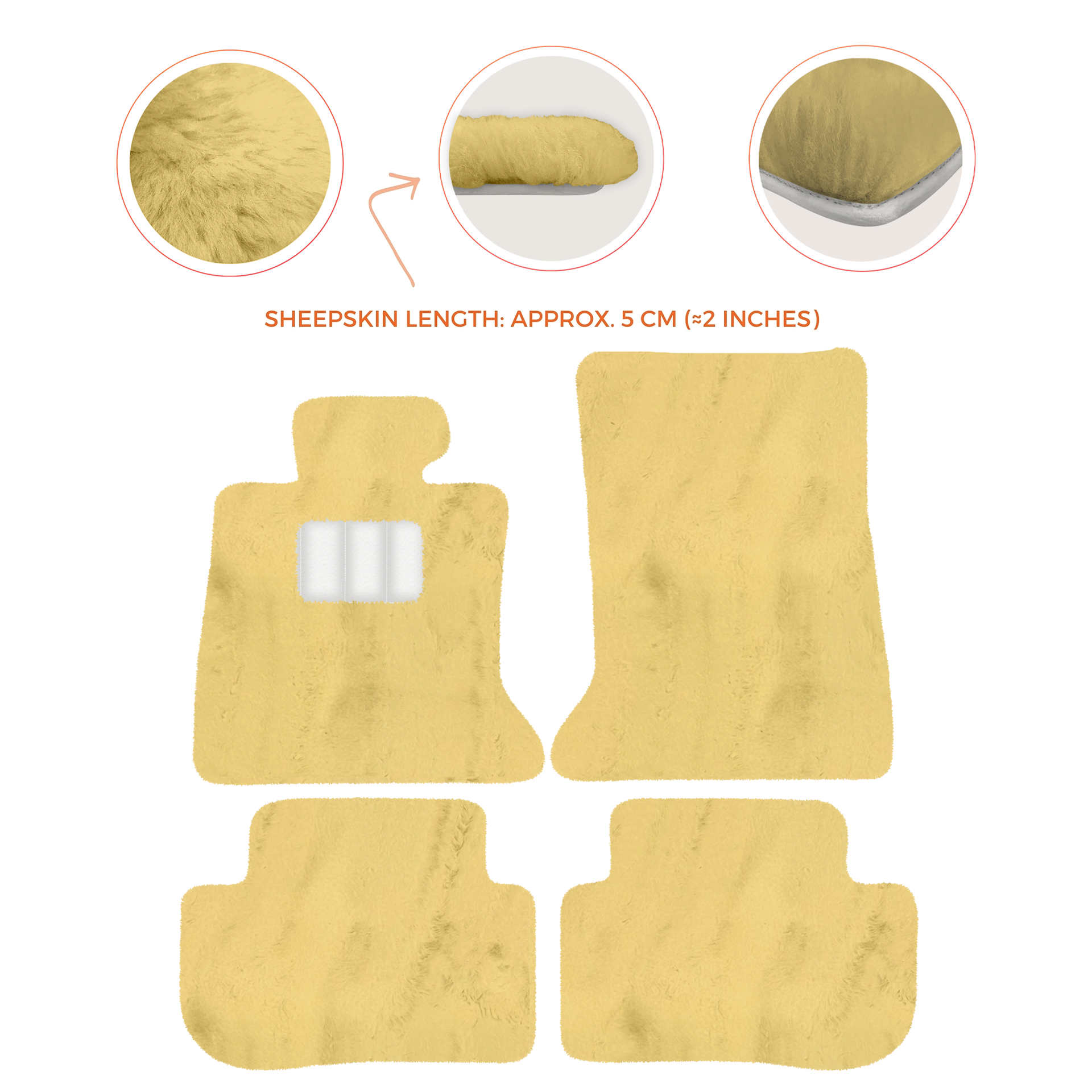 Premium Sheepskin Floor Mats for Rolls-Royce RR2 Dawn (2015-2023)