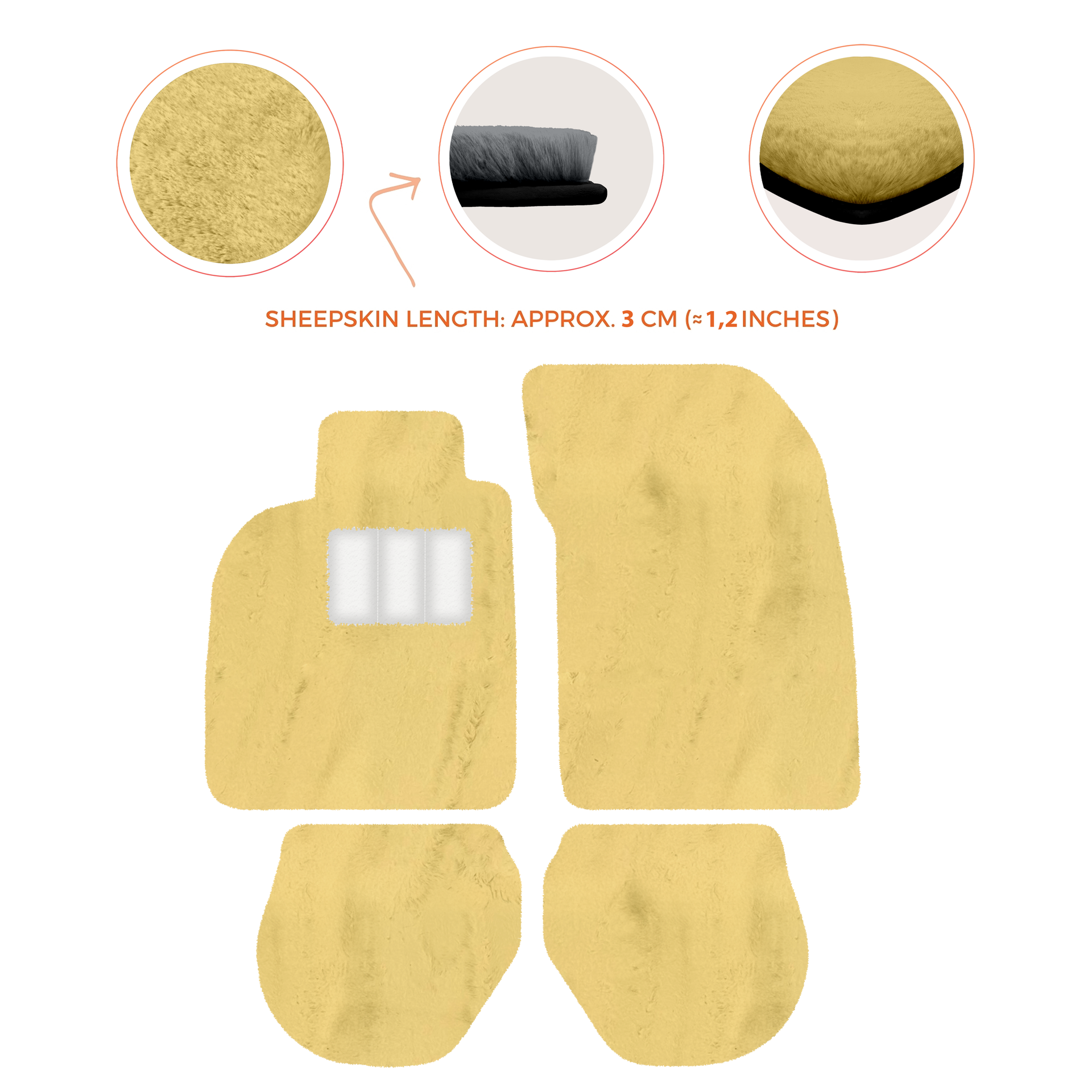 Customizable Leather Floor Mats with Hex Pattern for Porsche 911 - 993 (1994-1998) - AutoWin