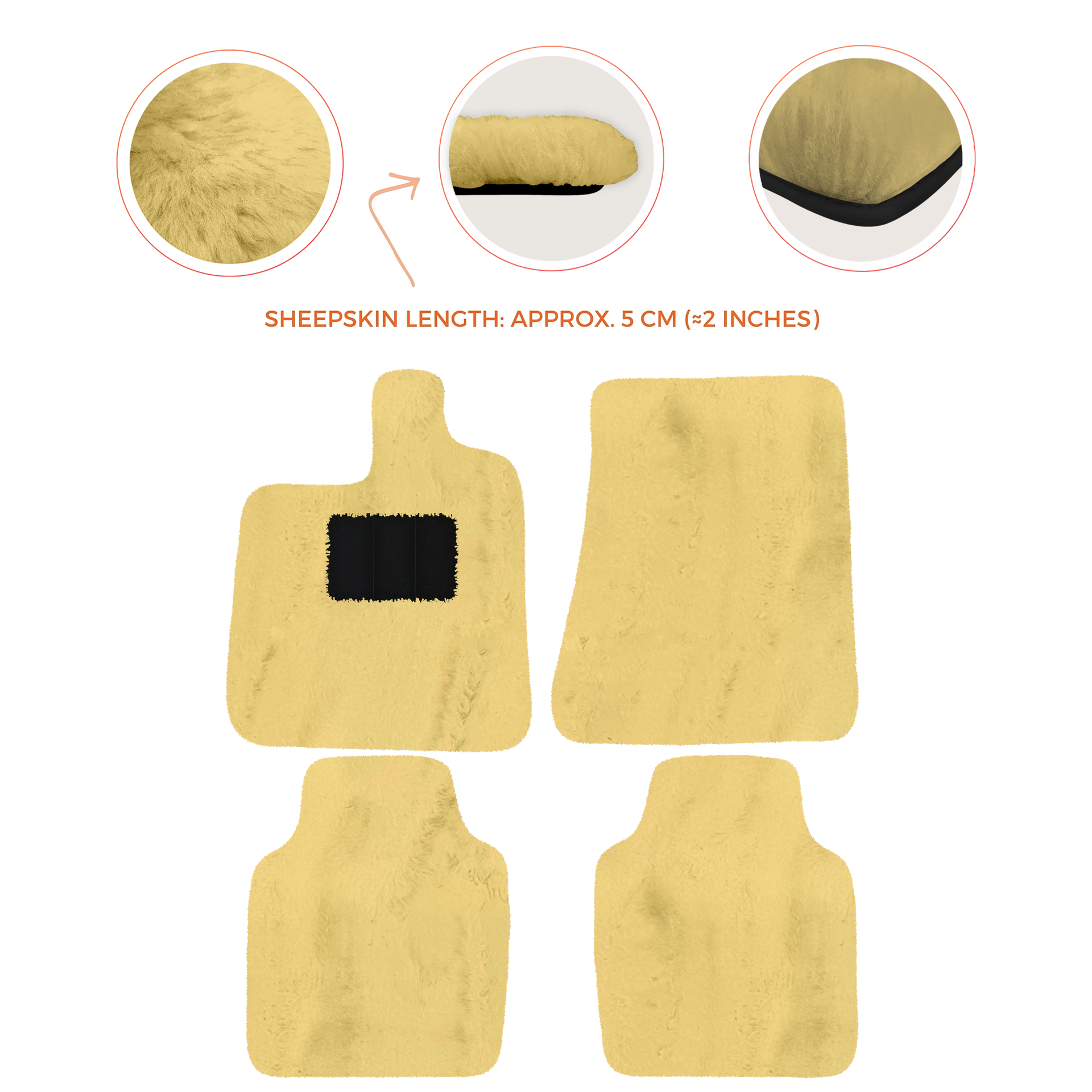 Premium Luxury Sheepskin Floor Mats for Ferrari Roma (2021-2024)