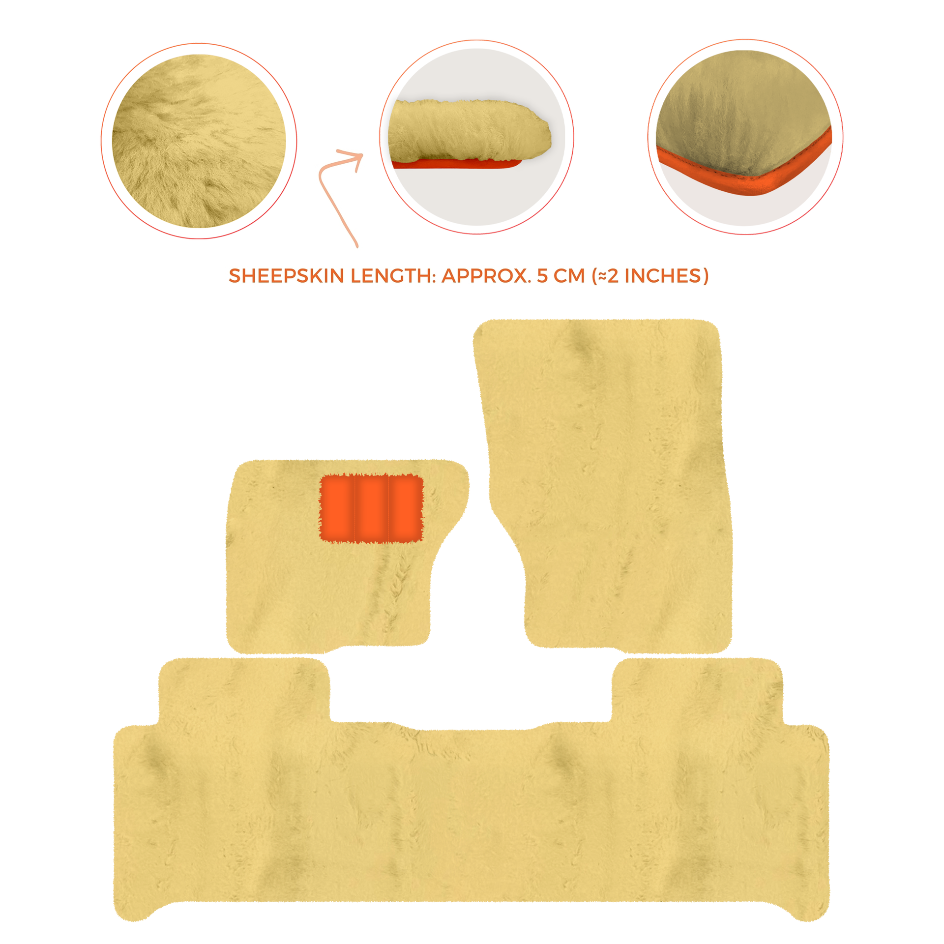 Luxury Sheepskin Floor Mats for Land Rover Discovery (2017-2026)