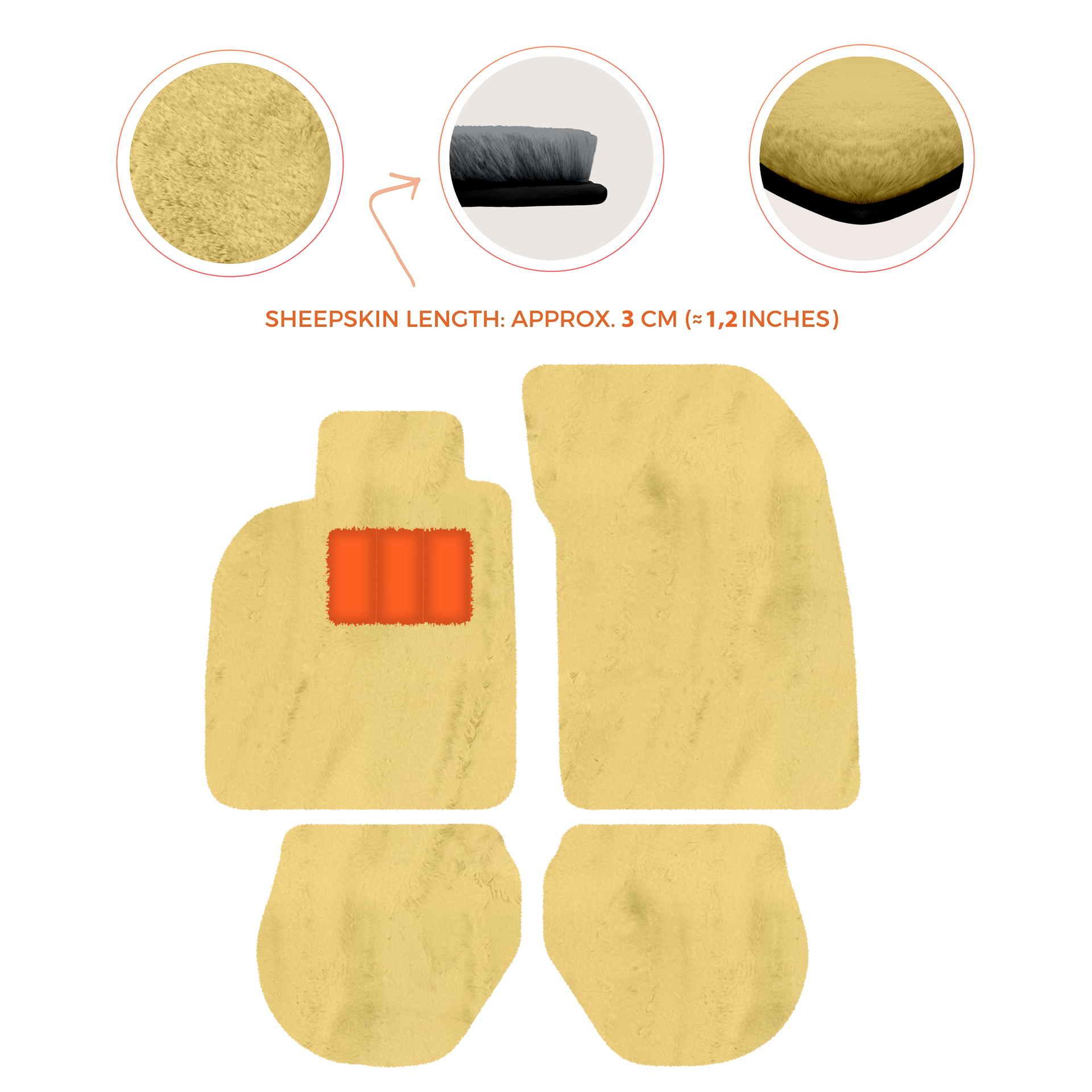 Customizable Leather Floor Mats with Hex Pattern for Porsche 911 - 993 (1994-1998) - AutoWin