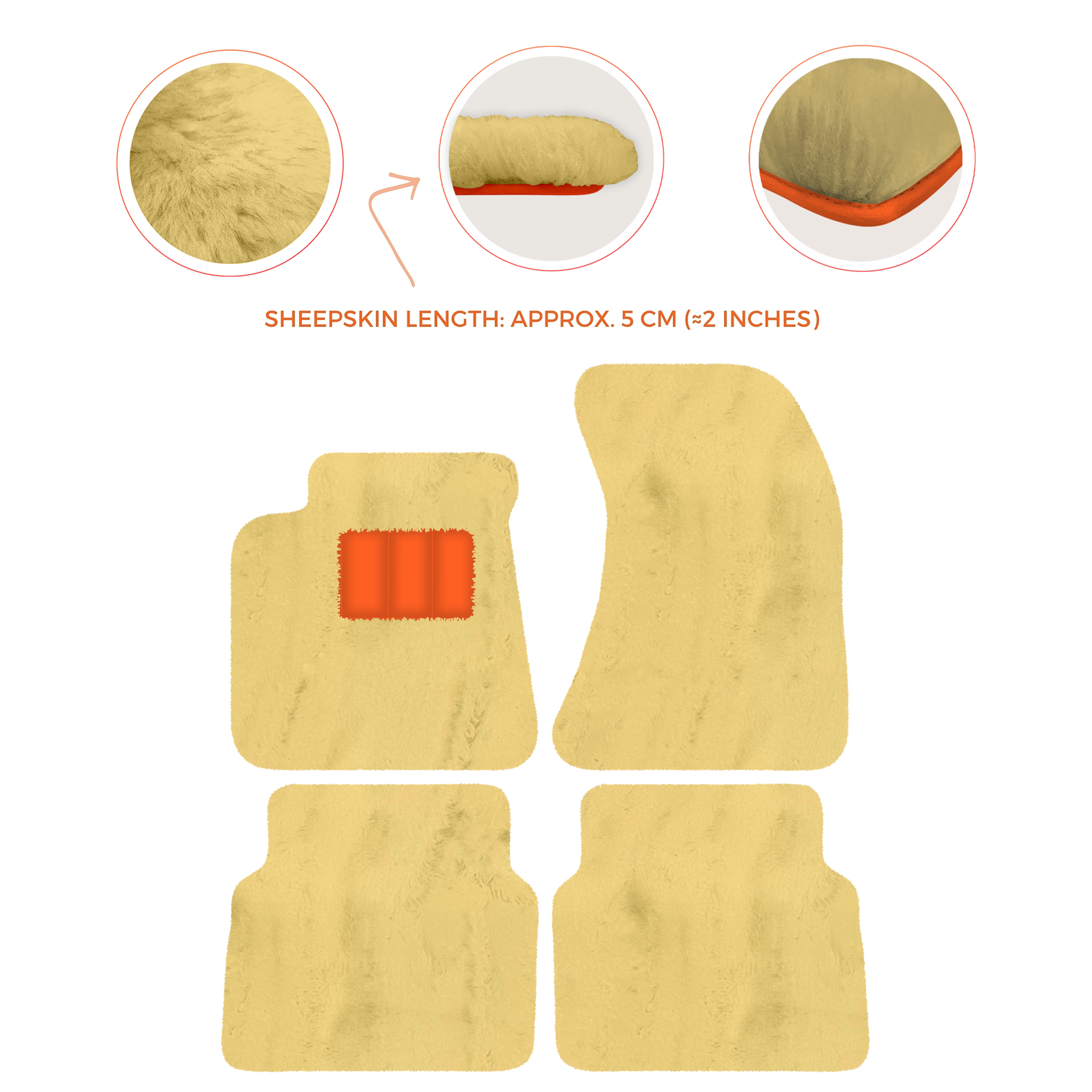 Luxury Sheepskin Floor Mats for Rolls-Royce Wraith (2013-2023)