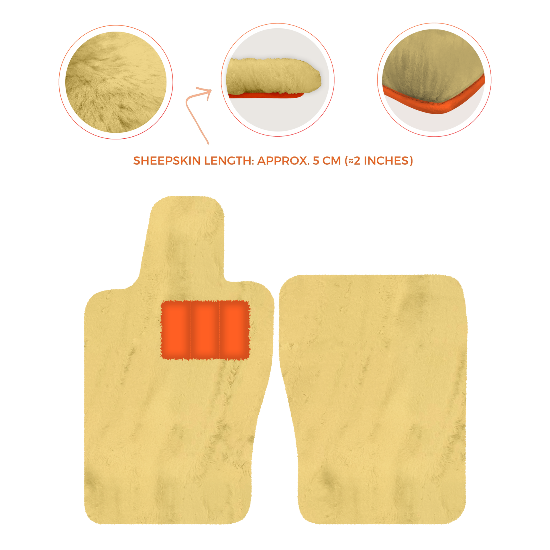 Premium Sheepskin Floor Mats for Aston Martin V8 Vantage (2019-2025)