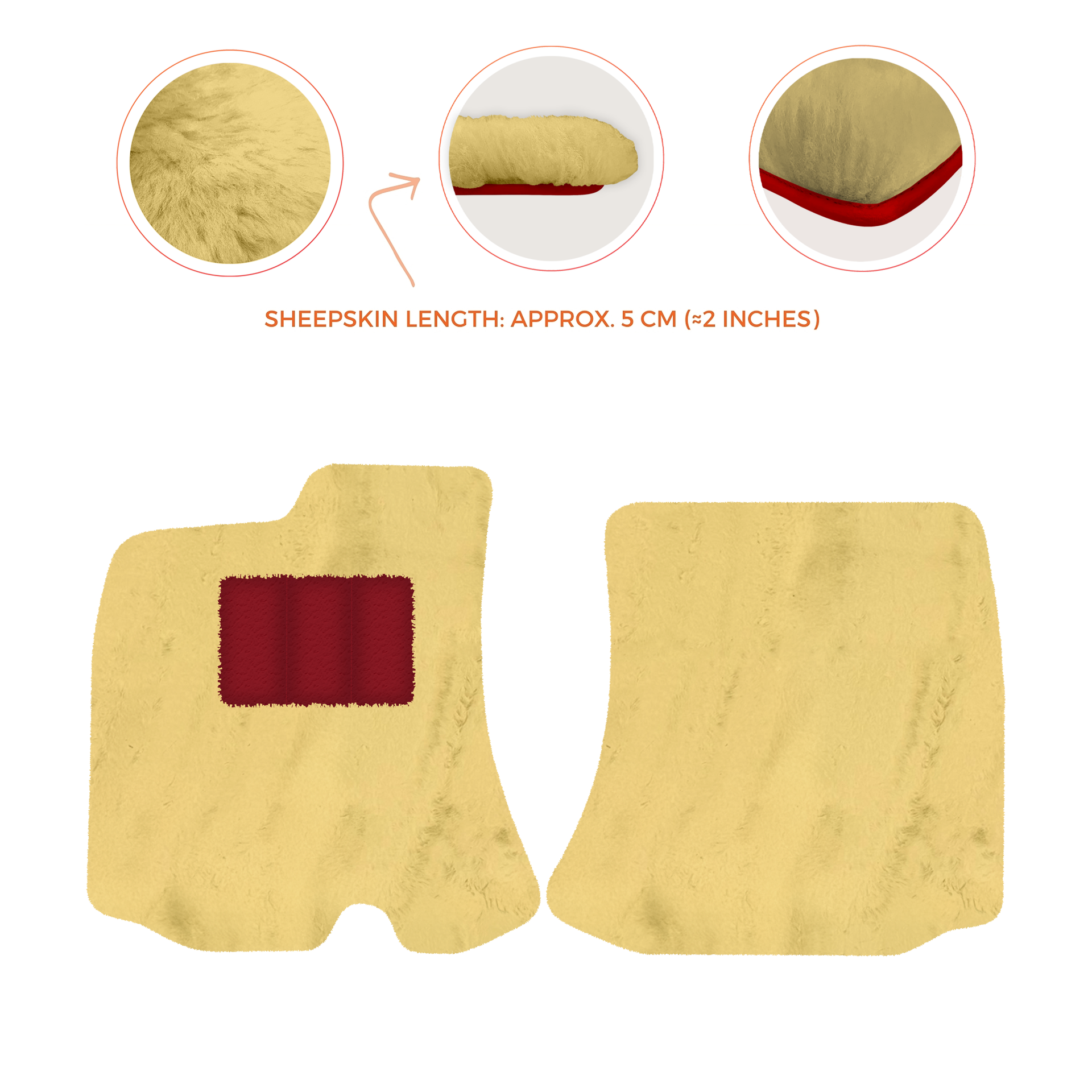 Premium Sheepskin Floor Mats for Bentley Arnage RL (1998-2009)