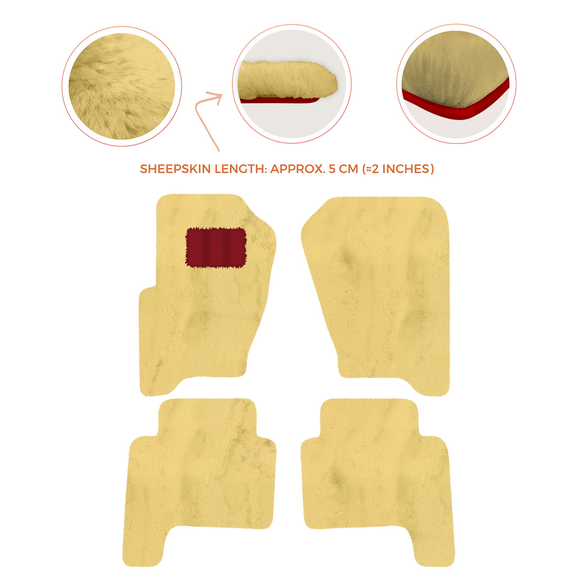 Luxury Sheepskin Floor Mats for Land Rover Discovery (2017-2026)