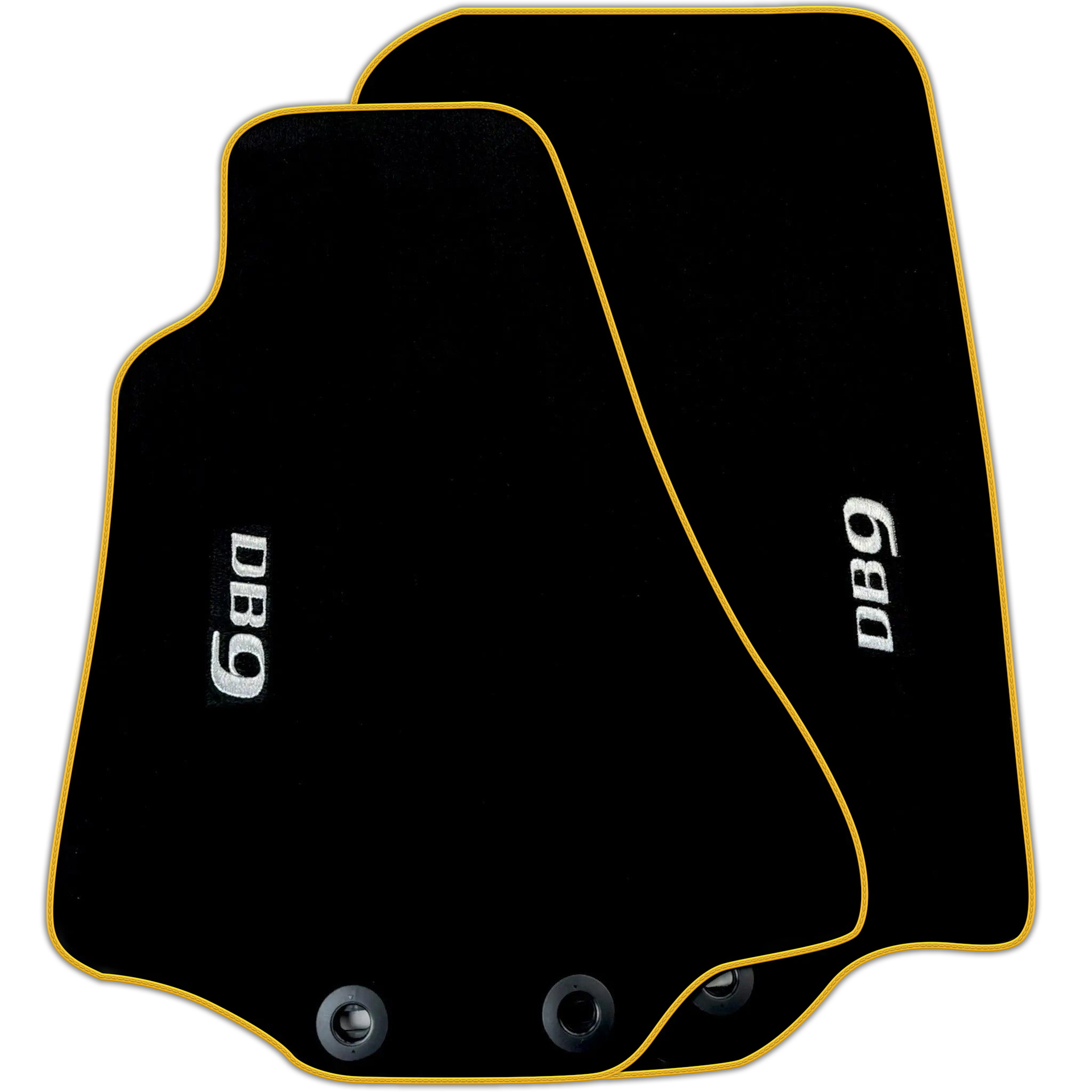 Black Floor Mats for Aston Martin DB9 (2004-2016) Various Trim Colors
