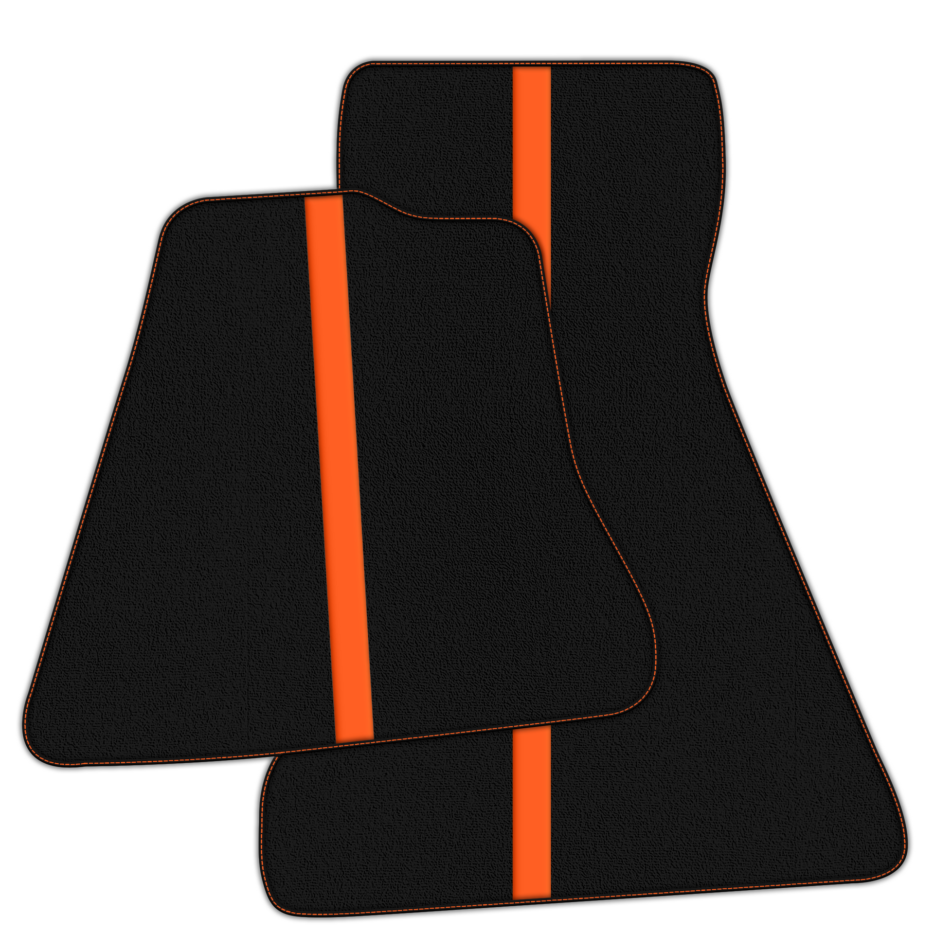 Black Floor Mats with Leather Line for McLaren 750S (2023-2025) - Various Colors