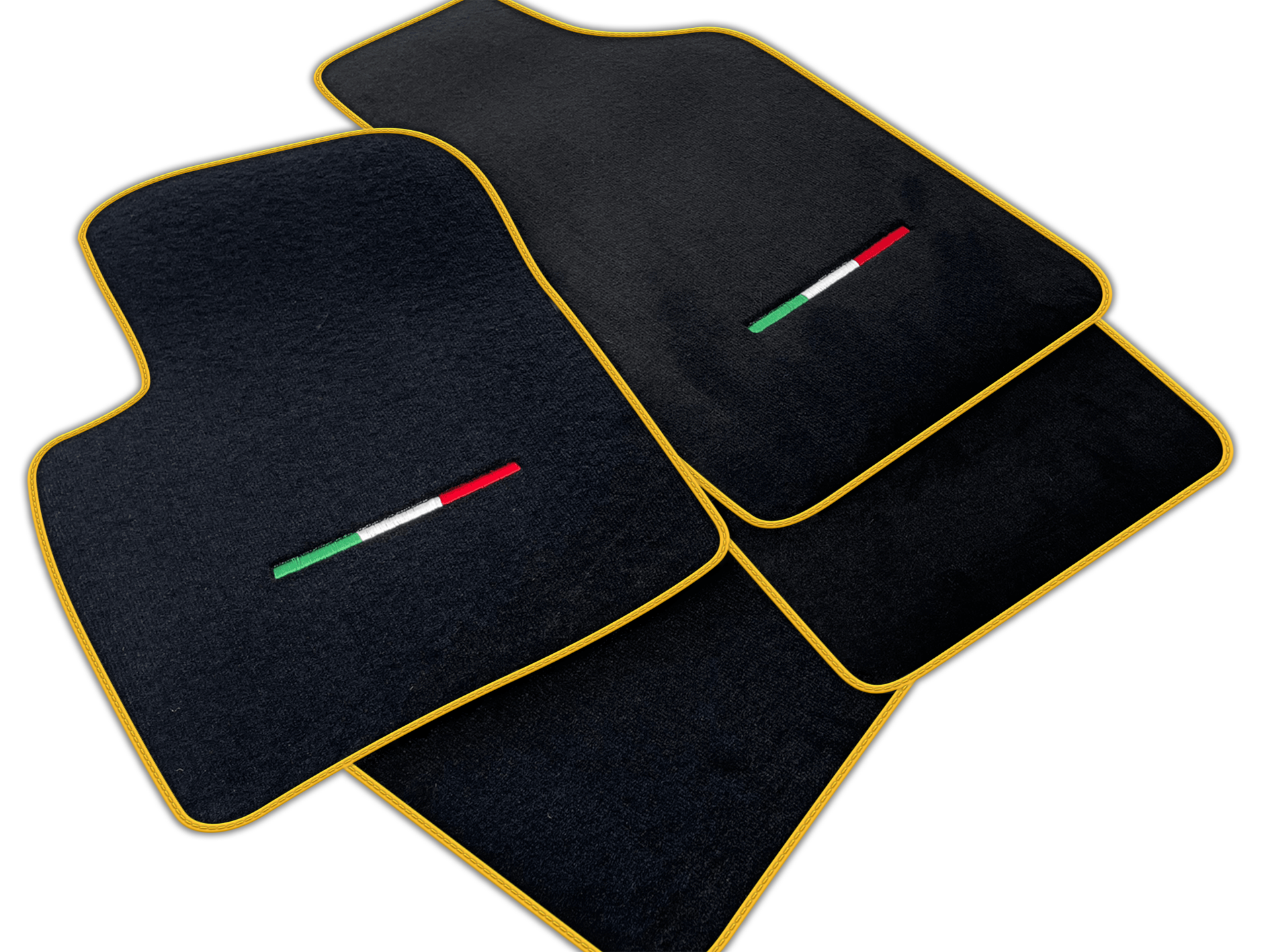 Italian Edition Black Floor Mats for Fiat 500 e (2020-2024) Hatchback