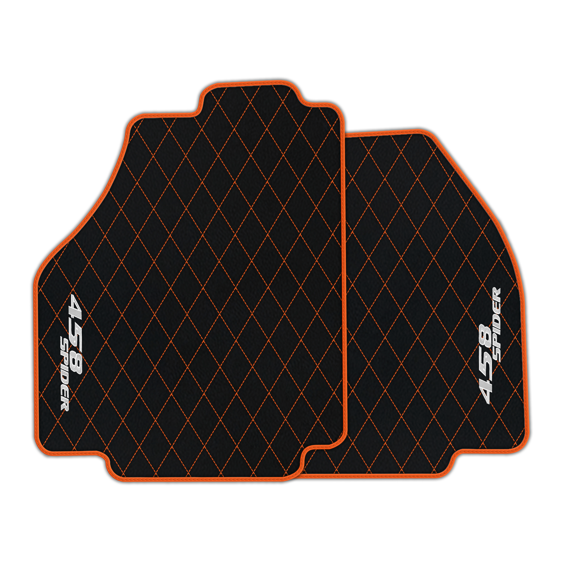 Premium Black Leather Floor Mats for Ferrari 458 Speciale (2012-2015)