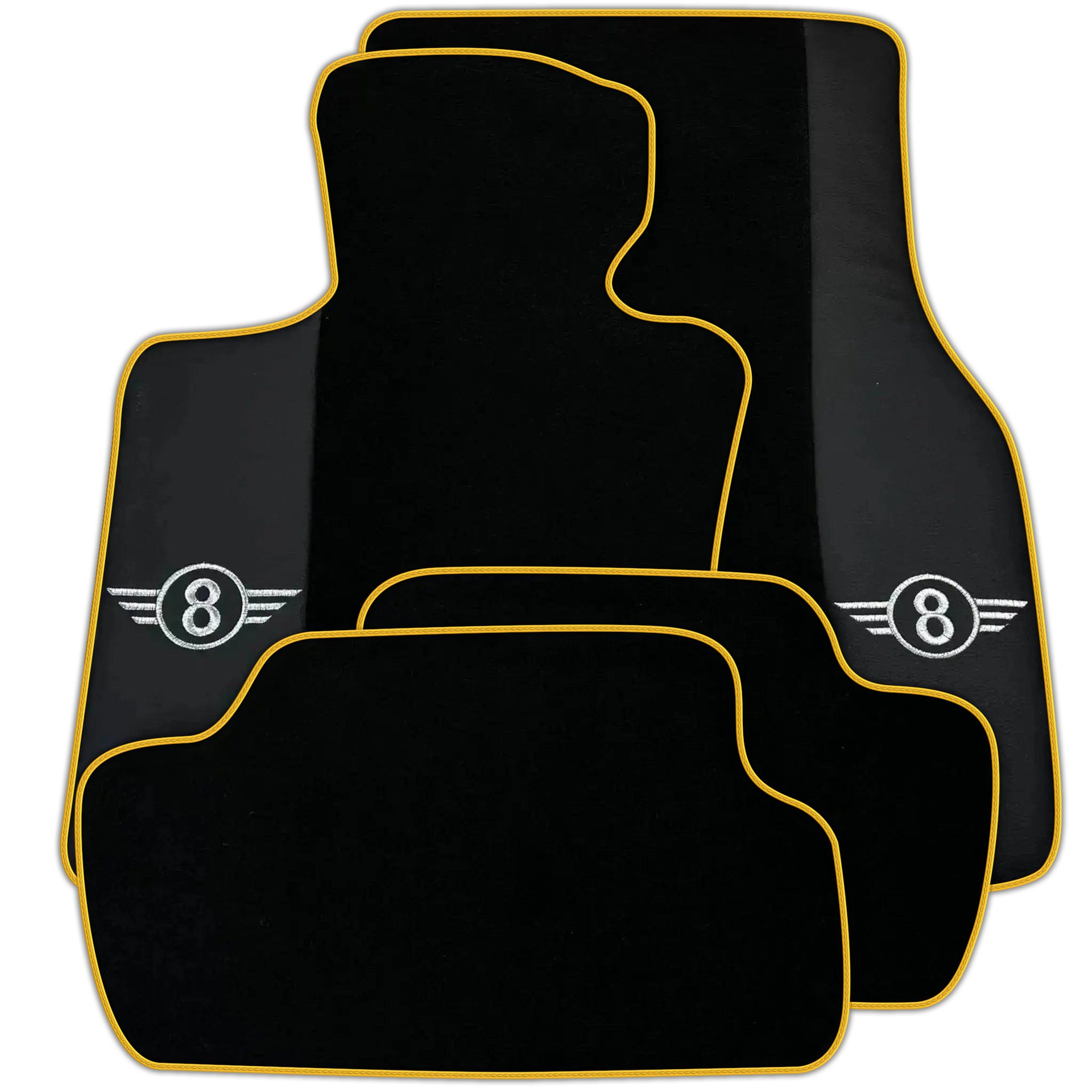 Black Floor Mats for Mini Cooper / One R53 (2001-2007) Cooper S with Leather