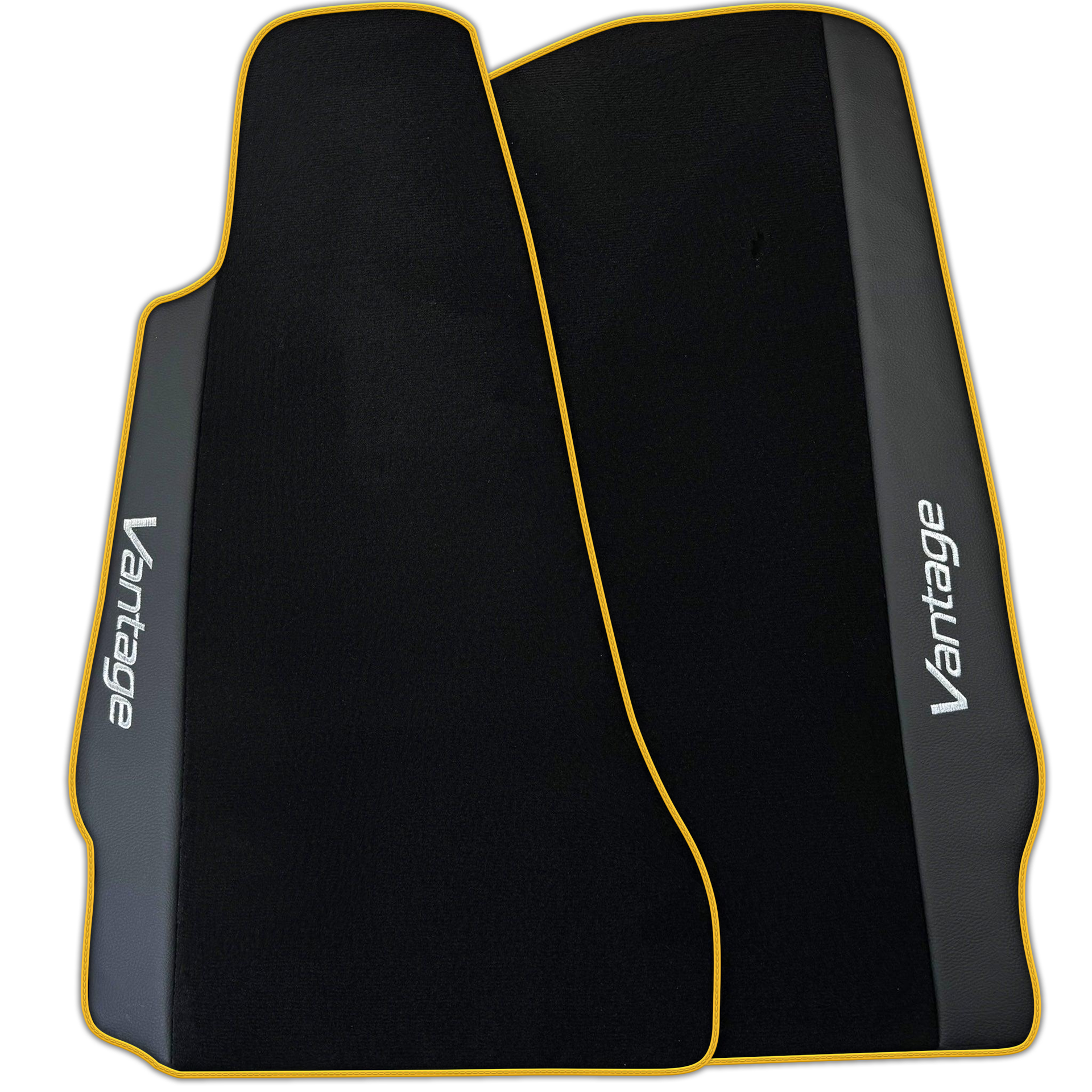Black Floor Mats for Aston Martin V8 Vantage (2005–2023) with Leather