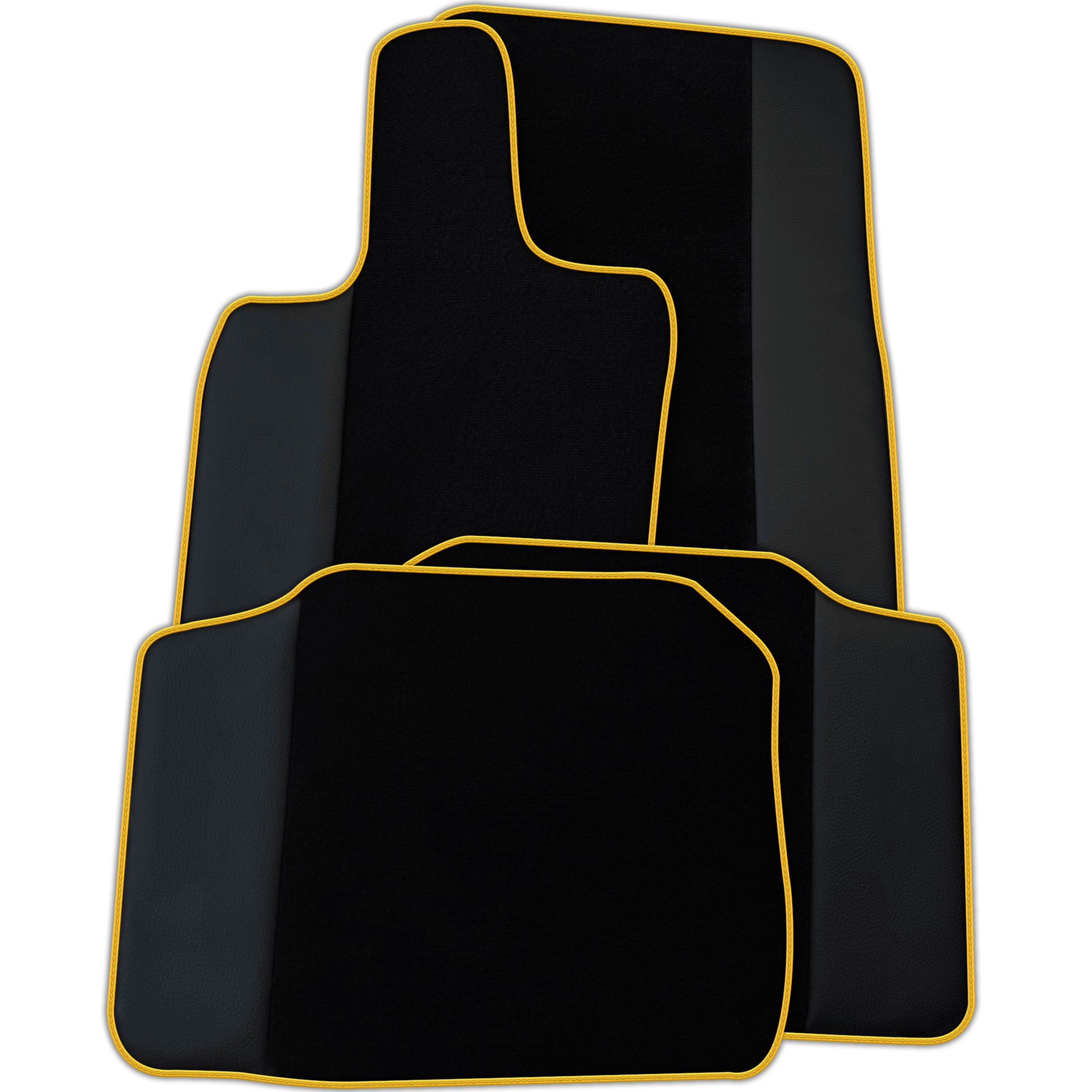 Custom Black Floor Mats for Porsche Panamera (2017-2023) With Leather