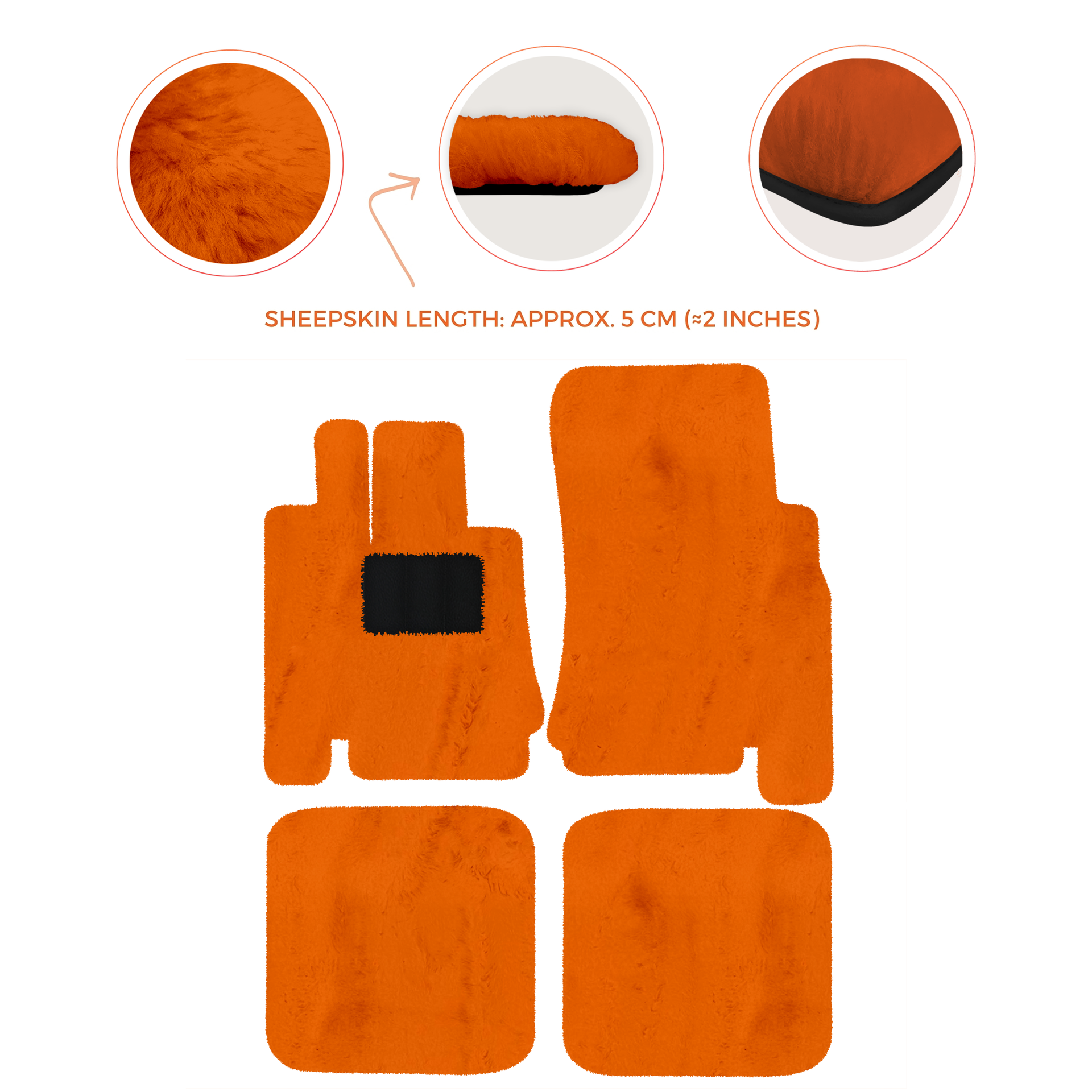 Premium Sheepskin Floor Mats for Mercedes-Benz G-Class W463 2008-2018