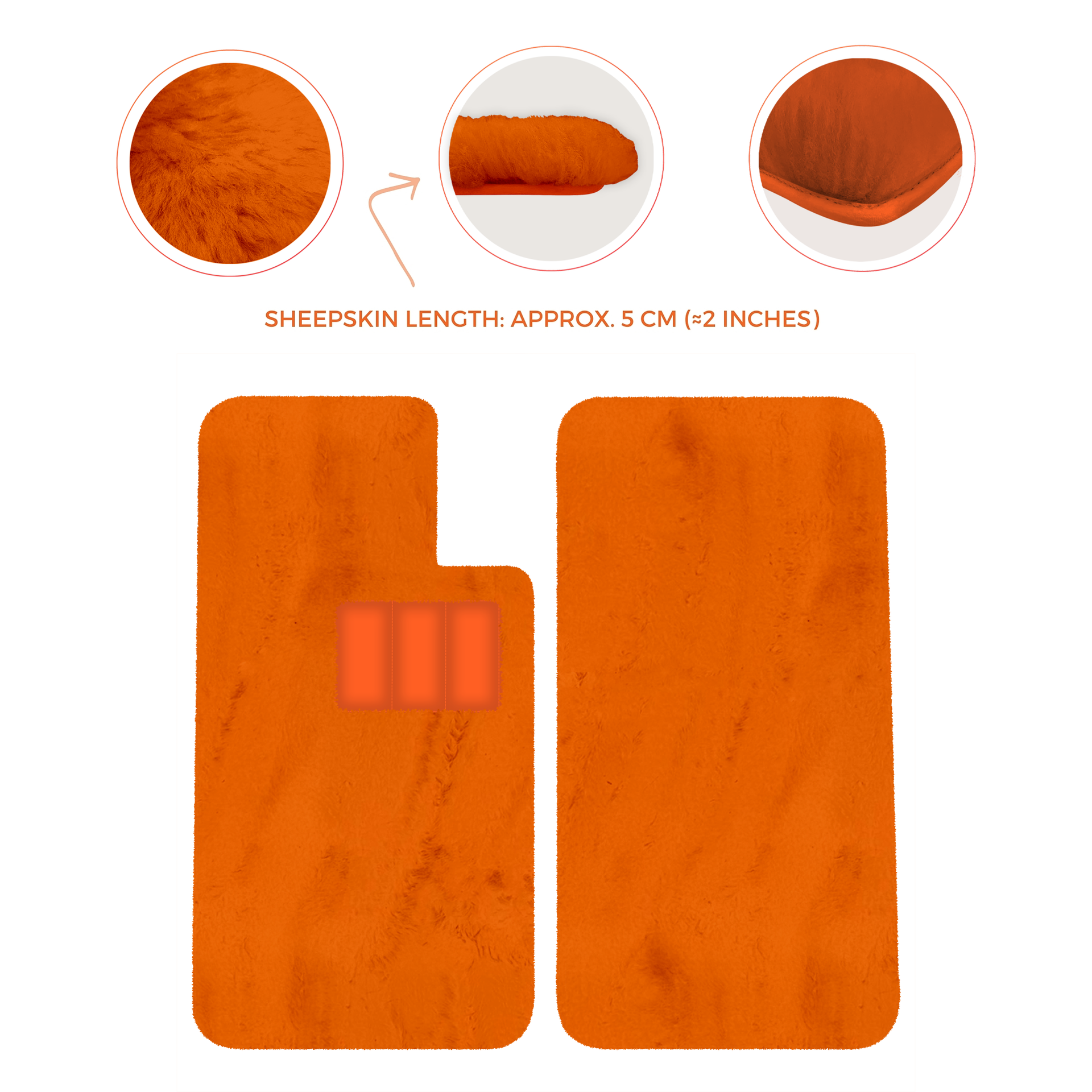 Premium Sheepskin Floor Mats for Aston Martin V8 Virage (1989-1995) Coupe